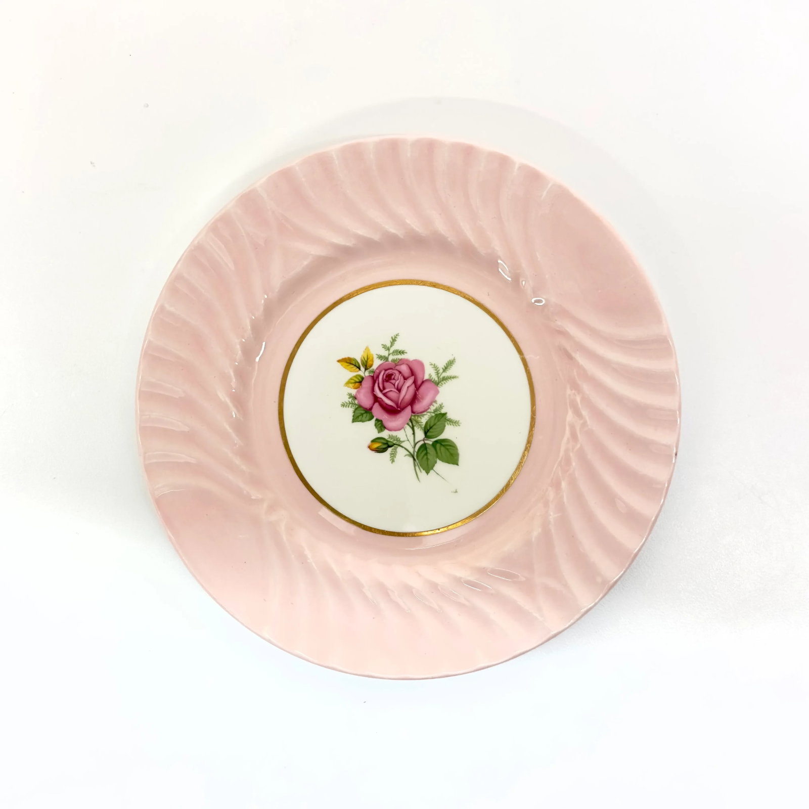 Vintage Soft Pink Floral Motif Wall Plate Curation - Group of 9 - 8