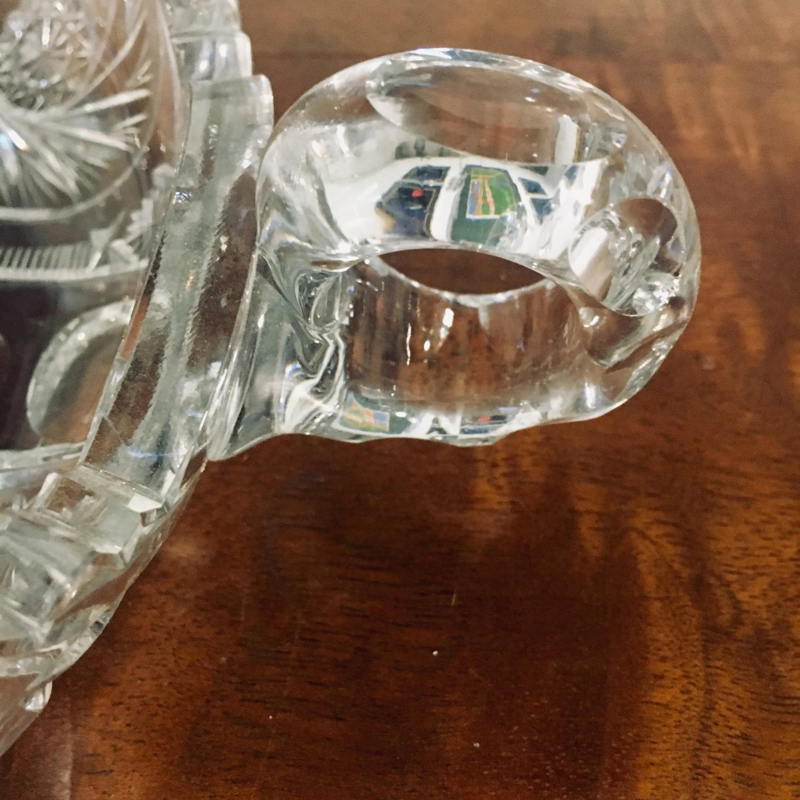 11.5" American Brilliant Cut Crystal Nappy Dish - 5
