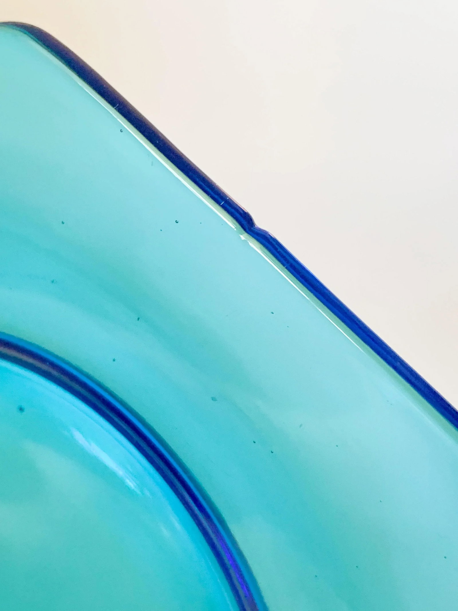 1920s Fostoria Octagonal Electric Blue Luncheon Plates Set of 6 - 7