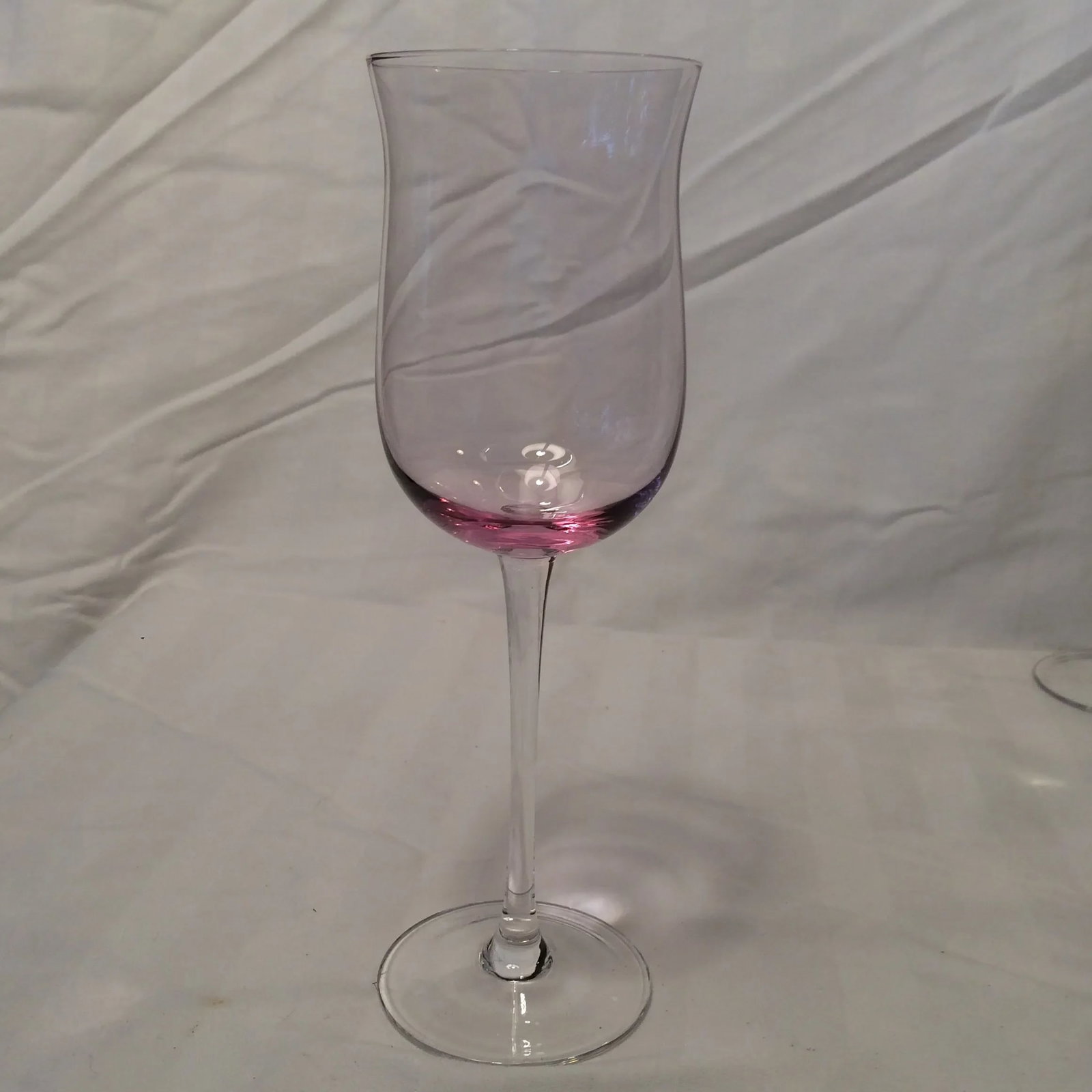 Italian Multi Colored Tall Stem Crystal Wine Glasses - Set of 11 - 2