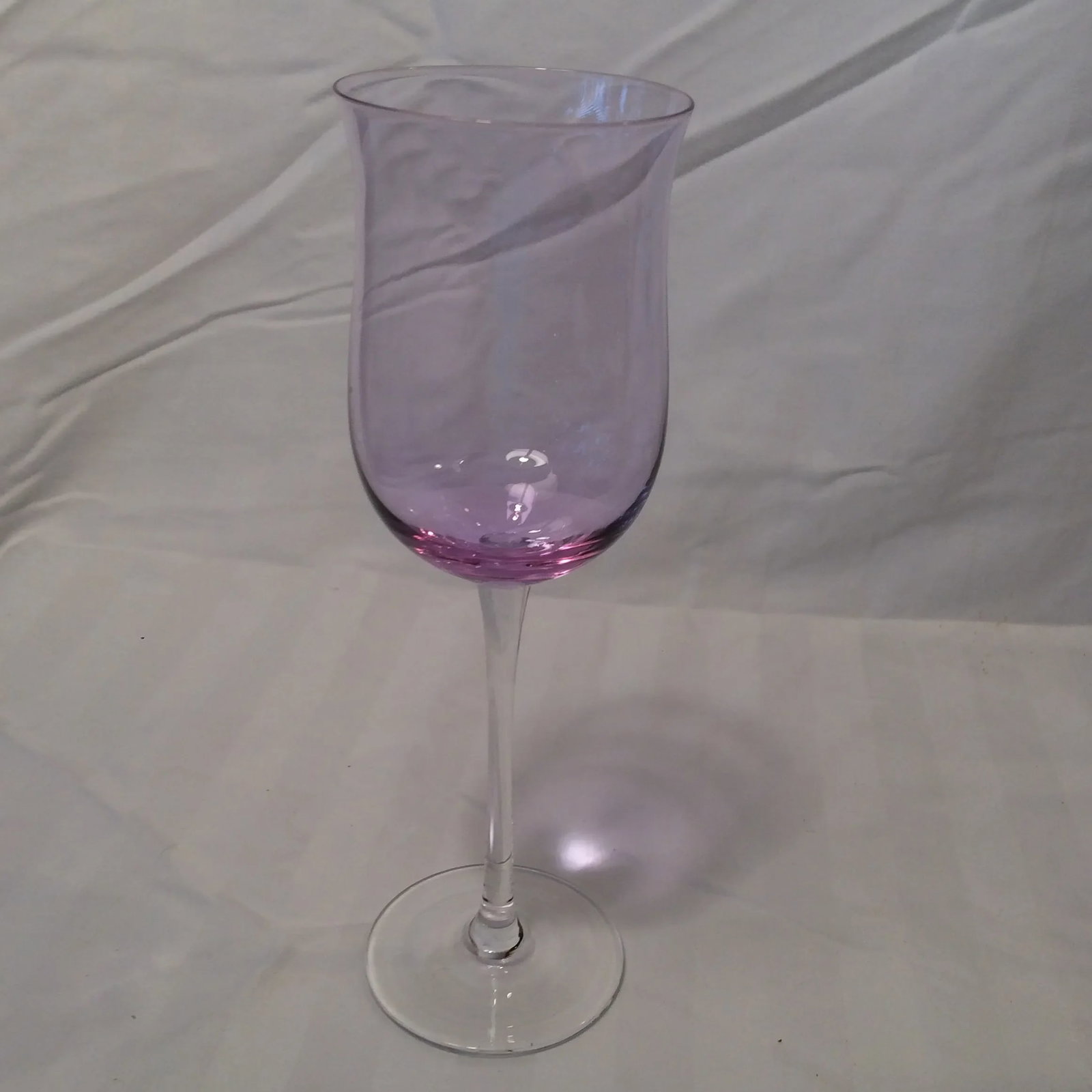 Italian Multi Colored Tall Stem Crystal Wine Glasses - Set of 11 - 6