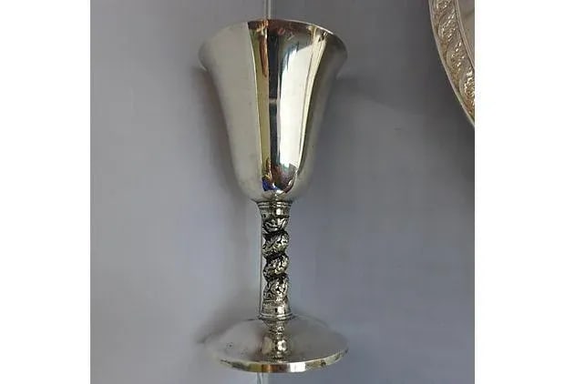 Vintage Silver Plated Stem & Tray - Set of 5 - 7