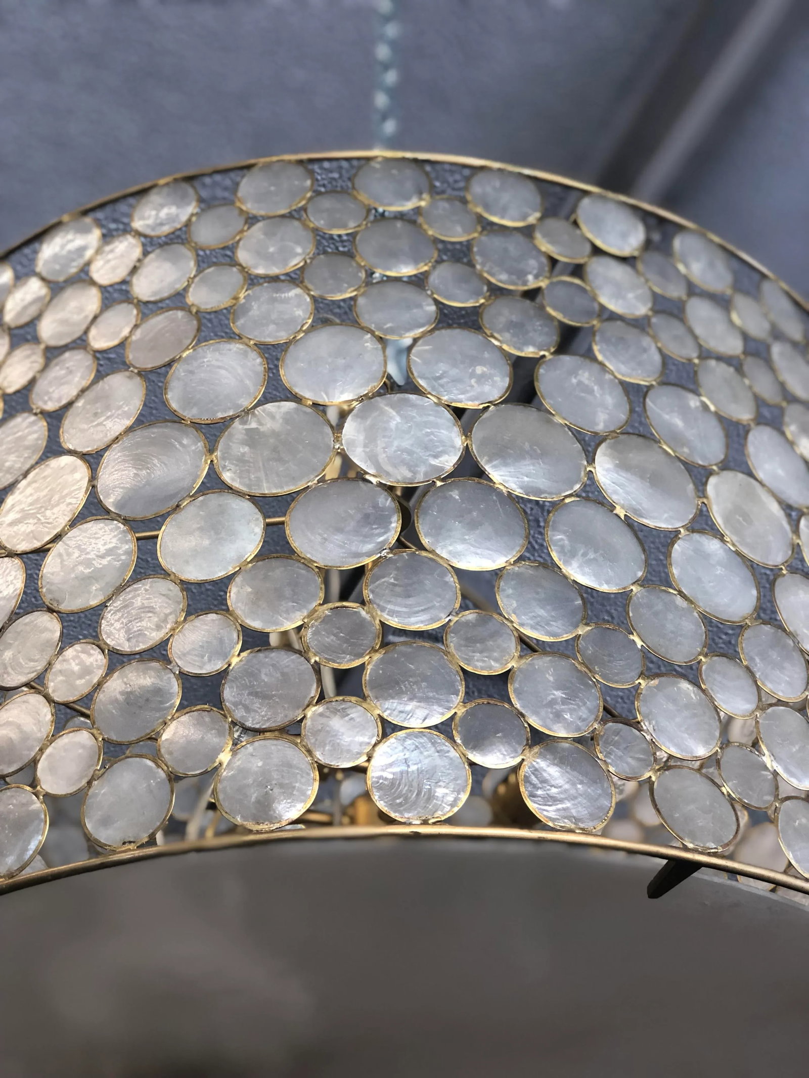 Mid-Century Modern Style Capiz Shell Chandelier - 2