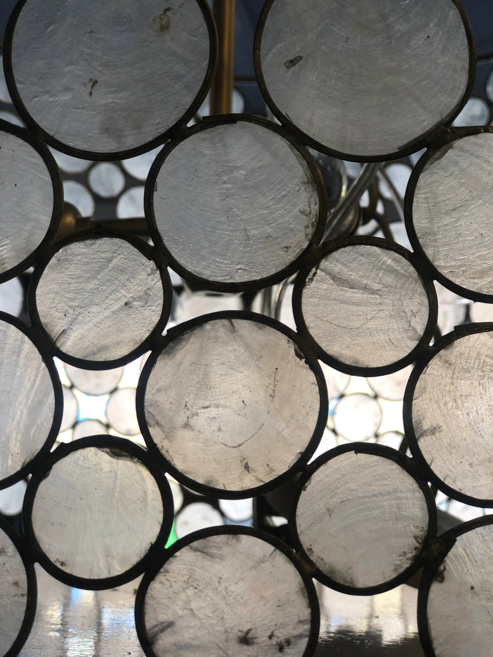 Mid-Century Modern Style Capiz Shell Chandelier - 5
