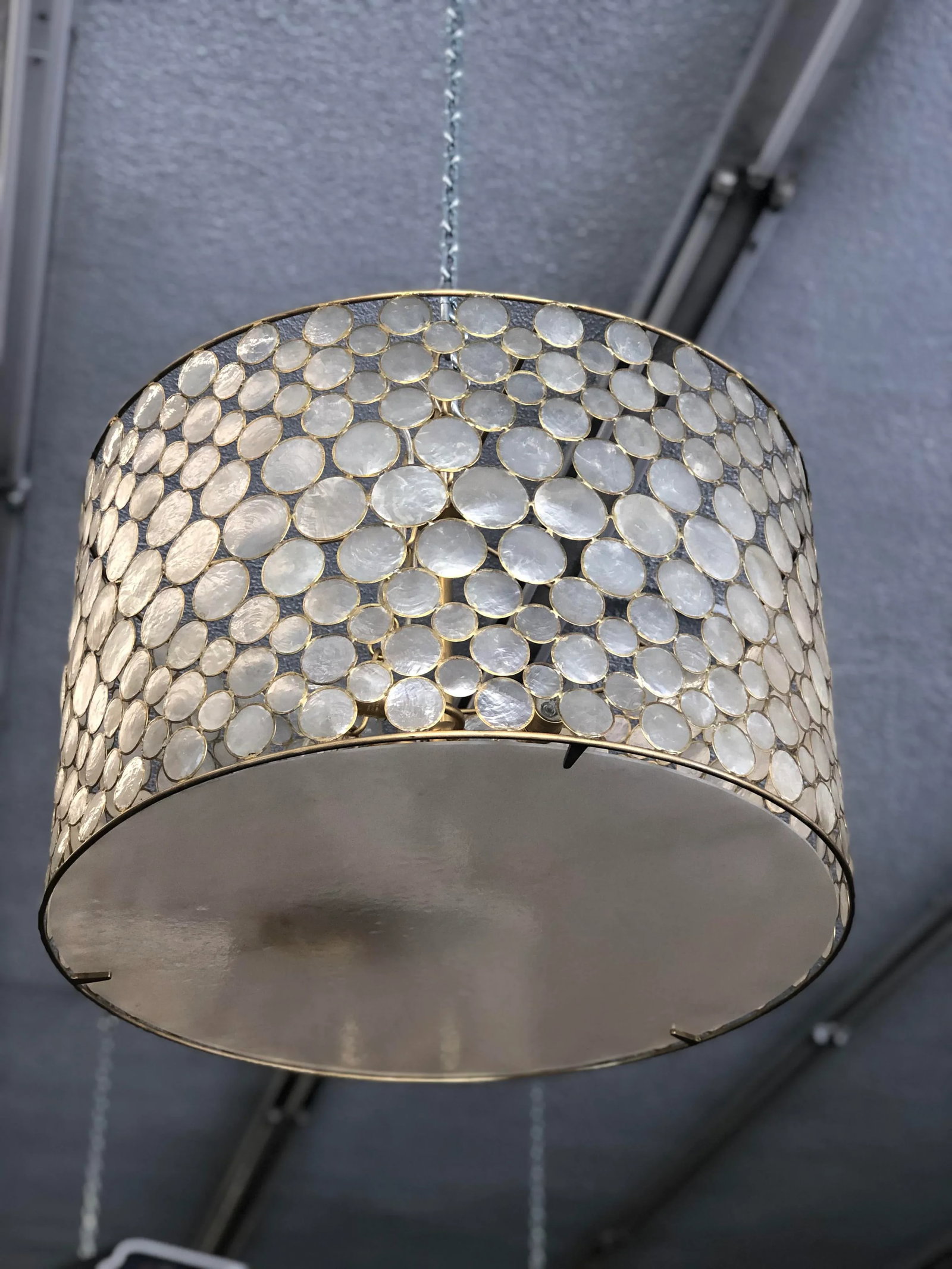 Mid-Century Modern Style Capiz Shell Chandelier - 6