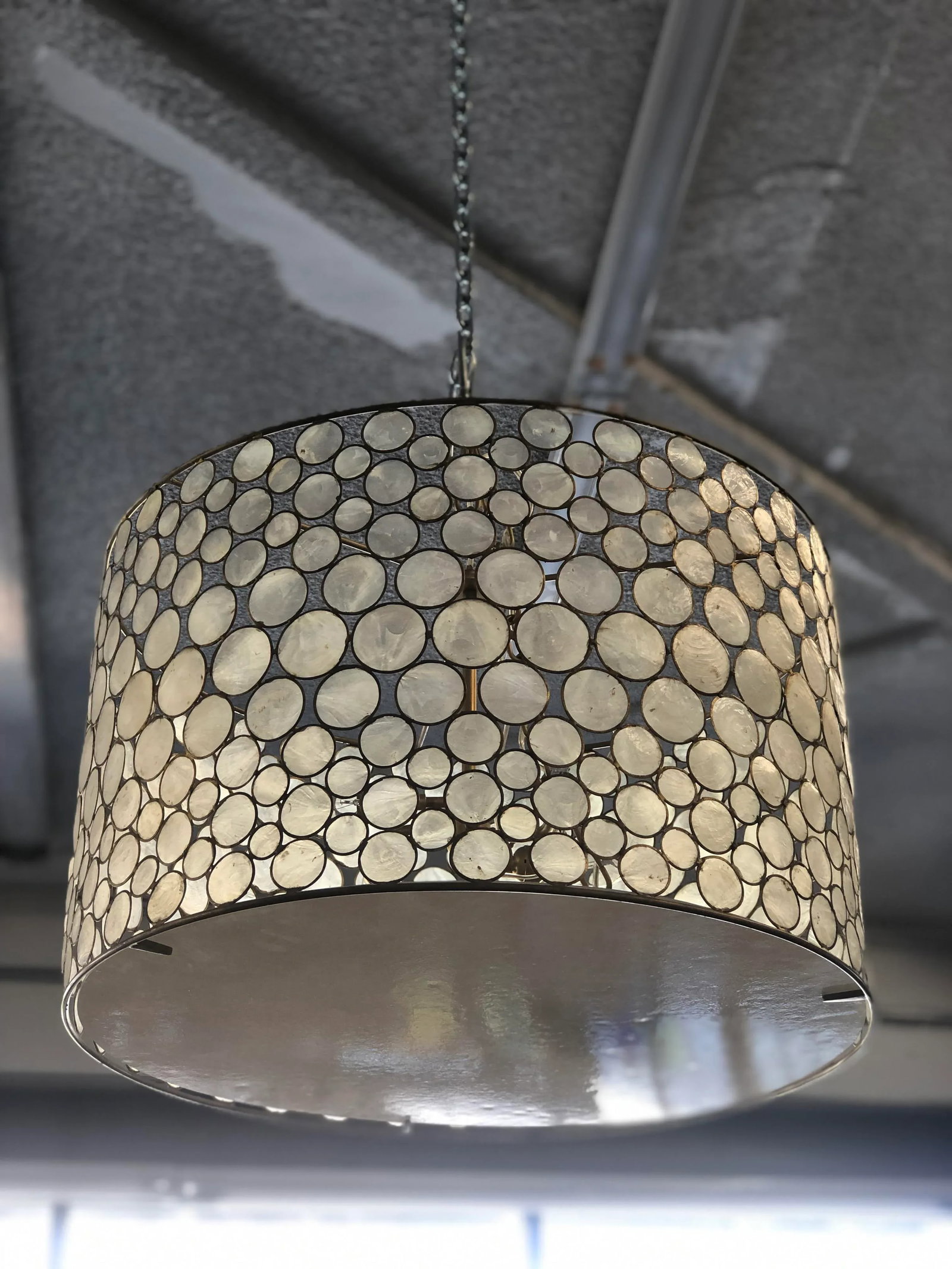 Mid-Century Modern Style Capiz Shell Chandelier - 8
