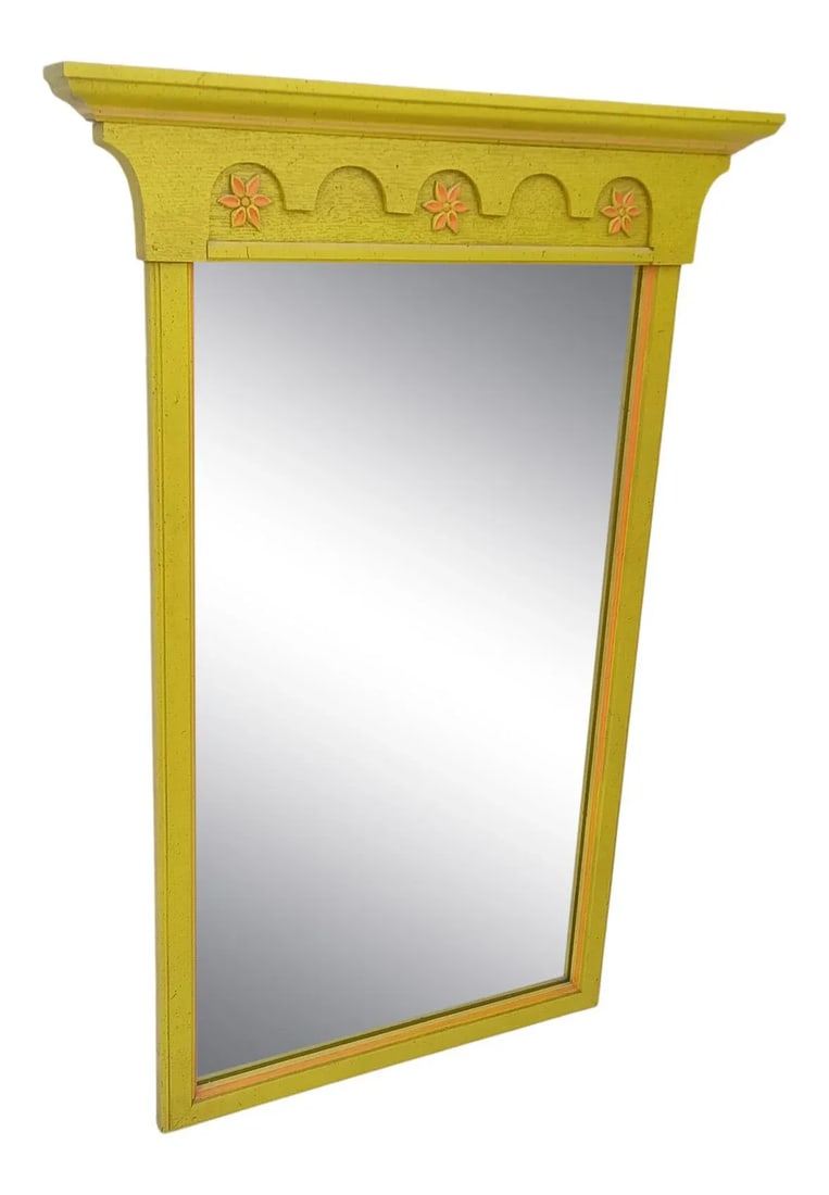 1960s Funky Flower Power Bedroom Mirror - 3