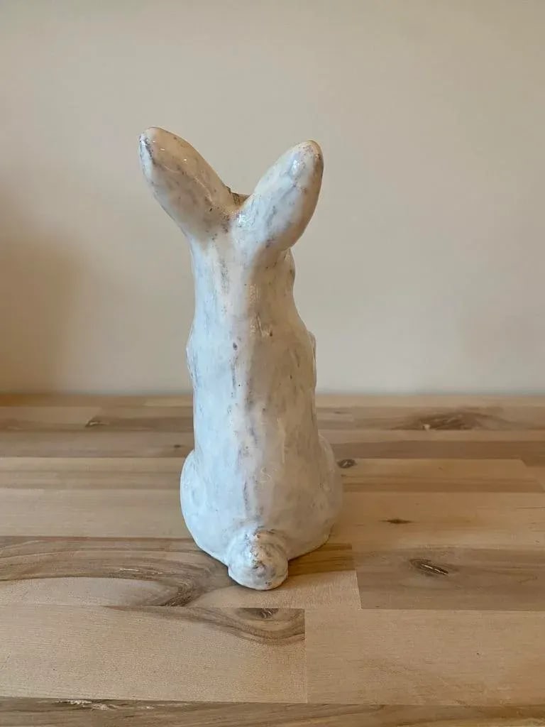 Vintage Faience Majolica French Bunny Rabbit - 3