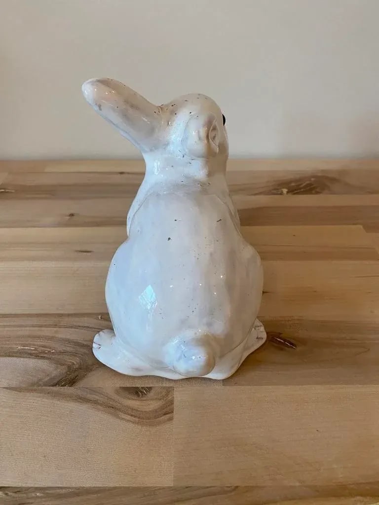 Vintage Faience Majolica French Bunny Rabbit - 2