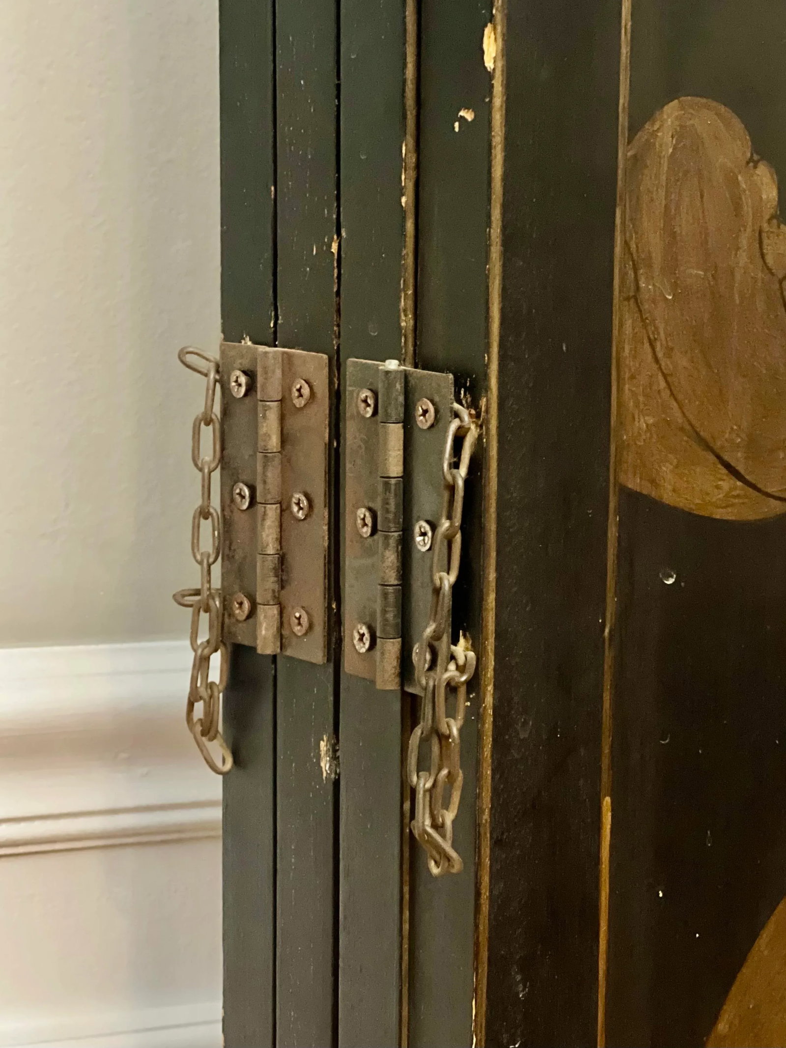 1920s Chinese Export Four Panel Lacquered Coromandel Dressing Screen Room Divider - 10