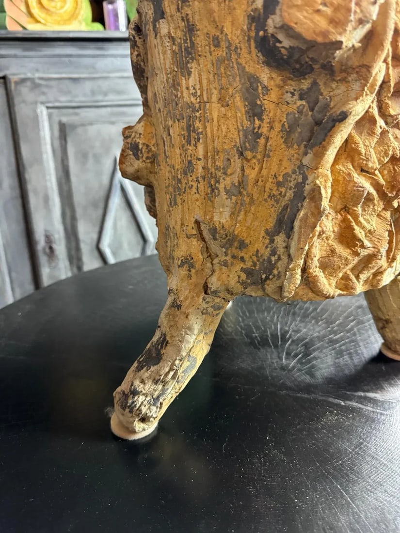 Vintage French Faux Bois Concrete Planter | Mid-Century Garden Planter, Circa 1960s - 6