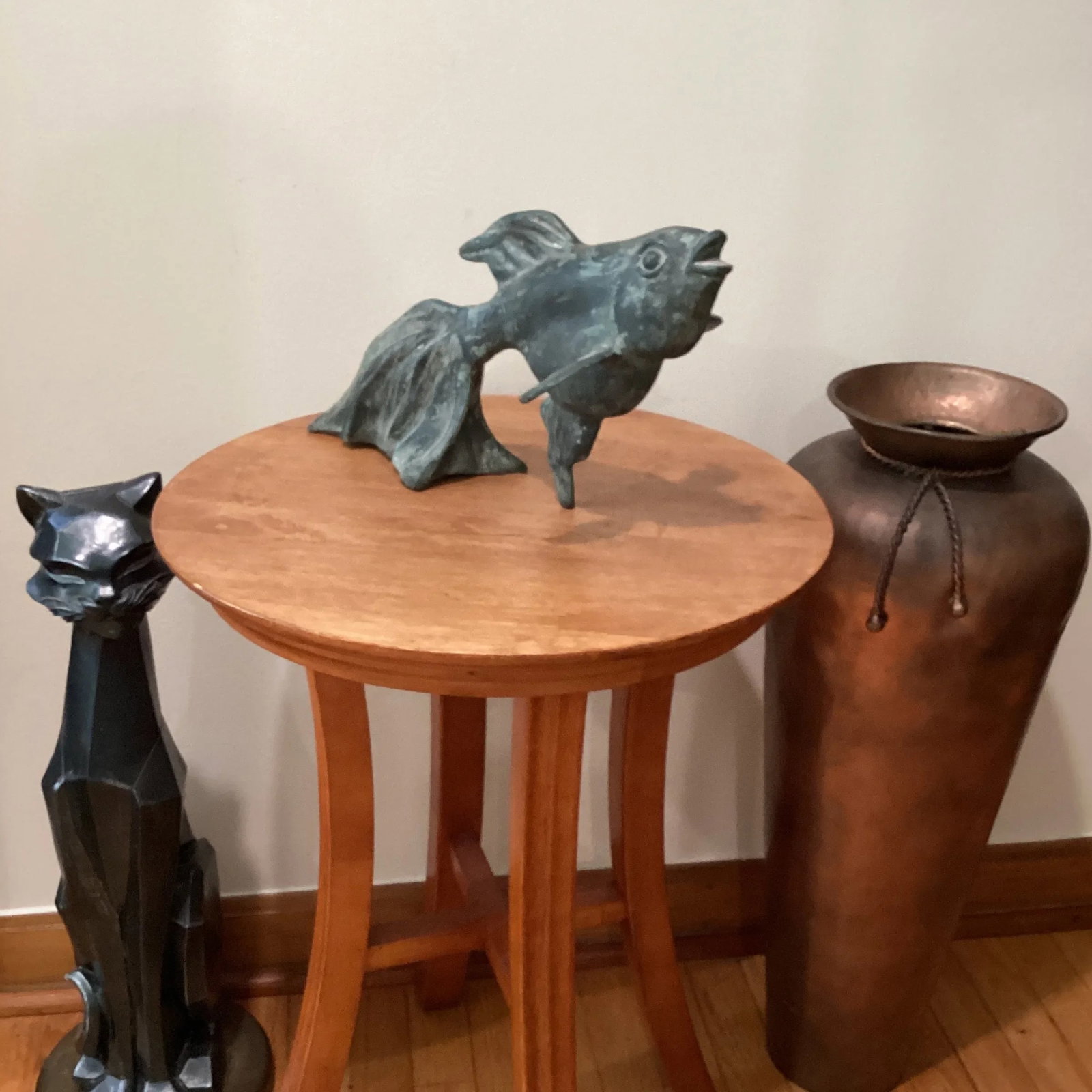 1950s Japanese Art Bronze Fly Koi Fish Garden Sculpture - 10