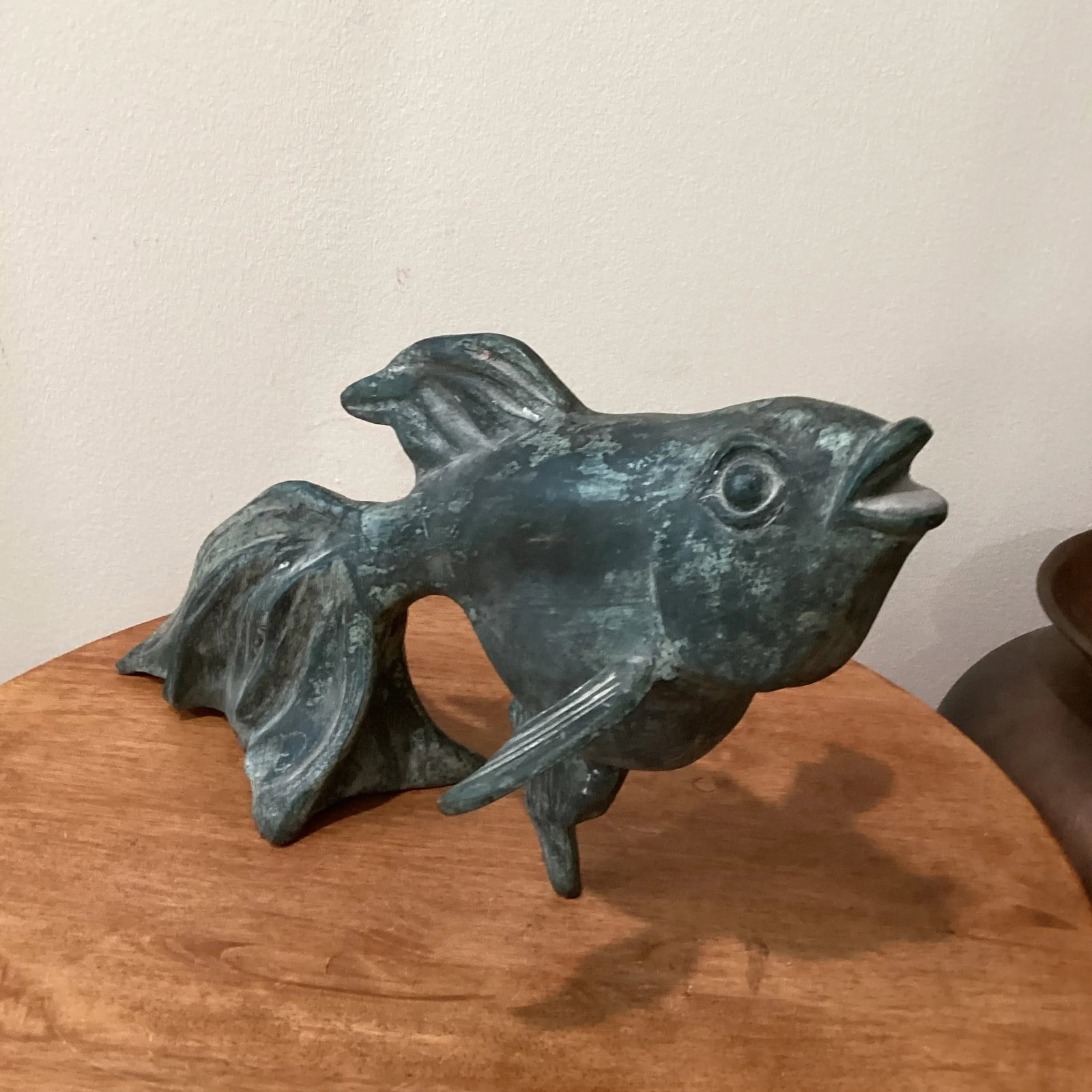 1950s Japanese Art Bronze Fly Koi Fish Garden Sculpture - 11