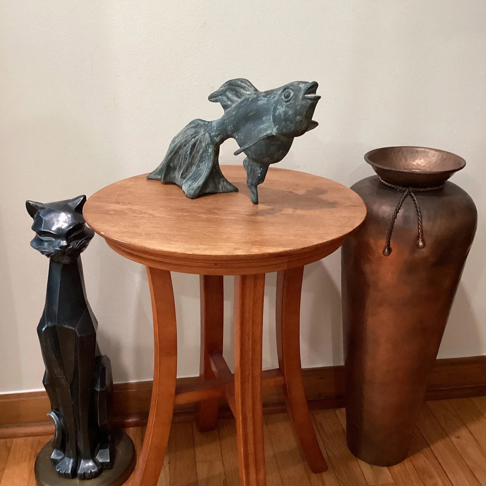1950s Japanese Art Bronze Fly Koi Fish Garden Sculpture - 12