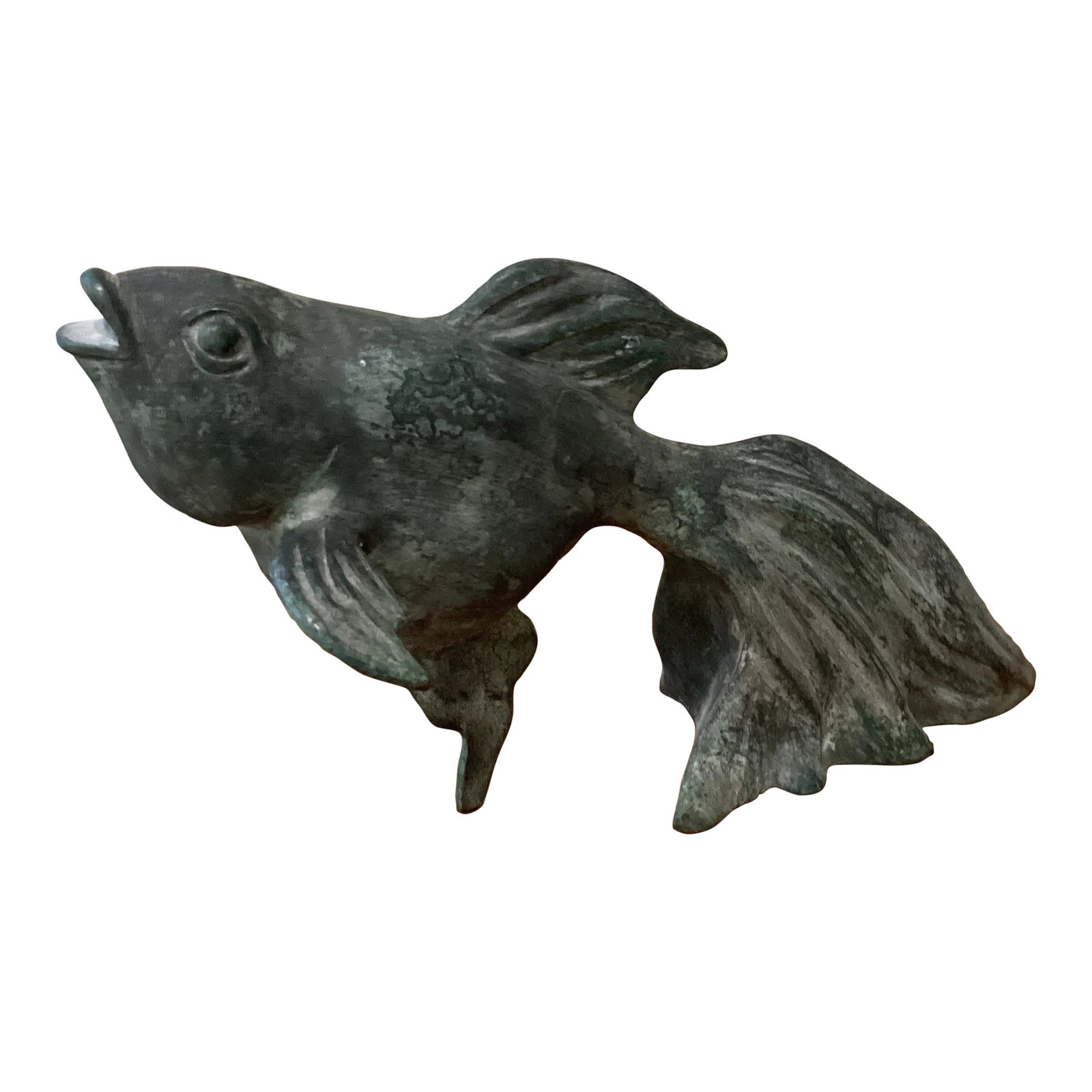1950s Japanese Art Bronze Fly Koi Fish Garden Sculpture (1 of 12)