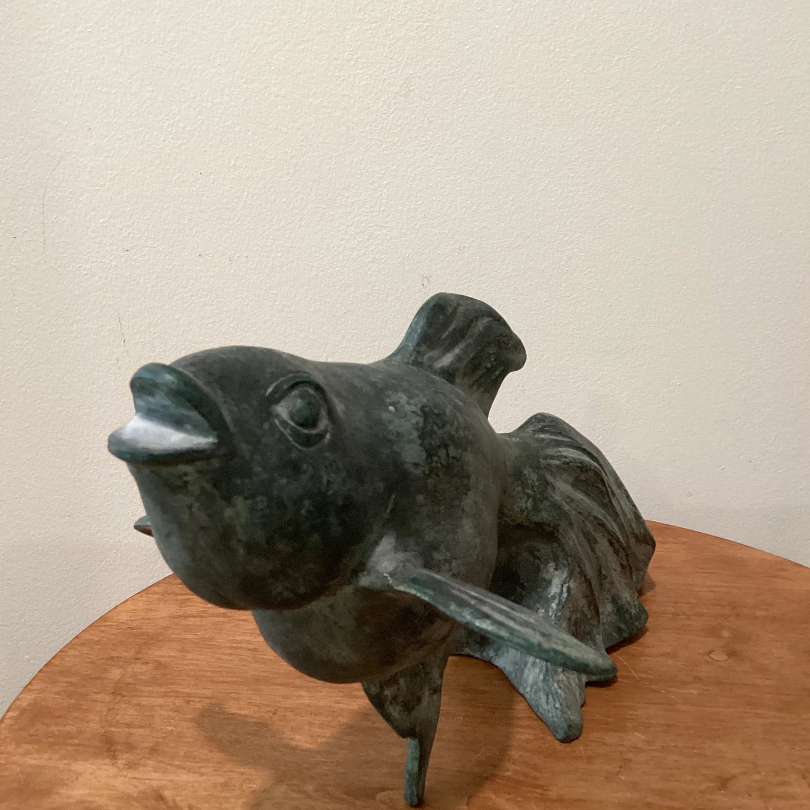 1950s Japanese Art Bronze Fly Koi Fish Garden Sculpture - 2