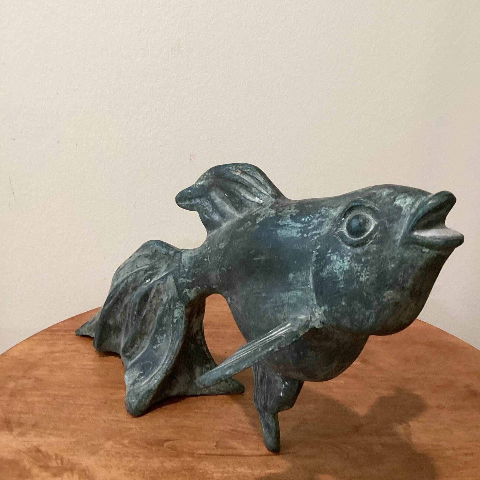 1950s Japanese Art Bronze Fly Koi Fish Garden Sculpture - 3