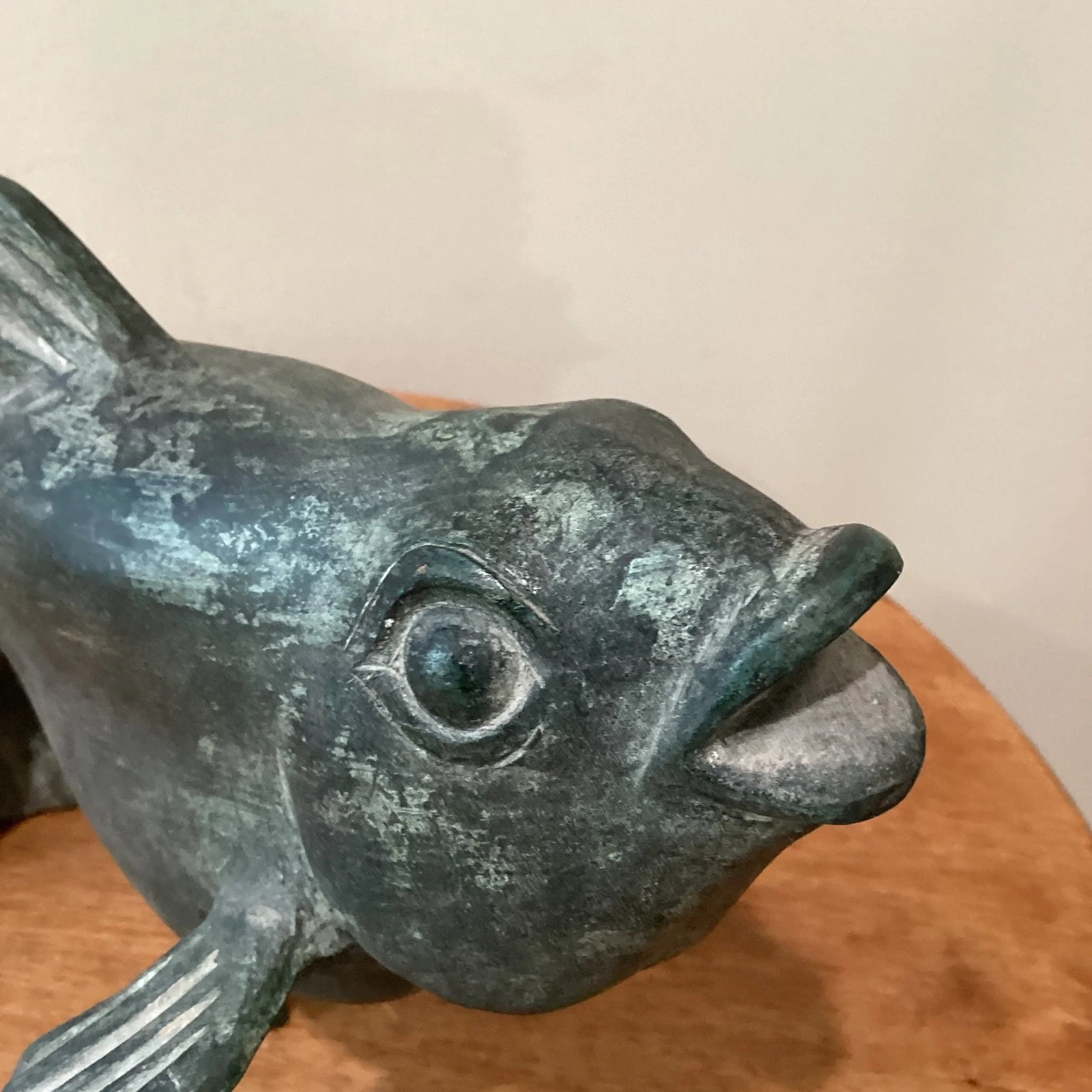 1950s Japanese Art Bronze Fly Koi Fish Garden Sculpture - 4