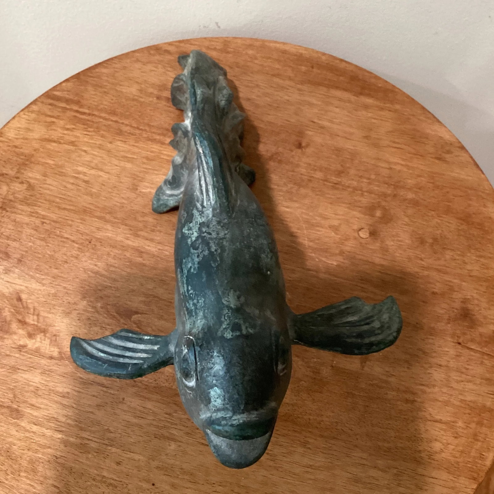 1950s Japanese Art Bronze Fly Koi Fish Garden Sculpture - 5
