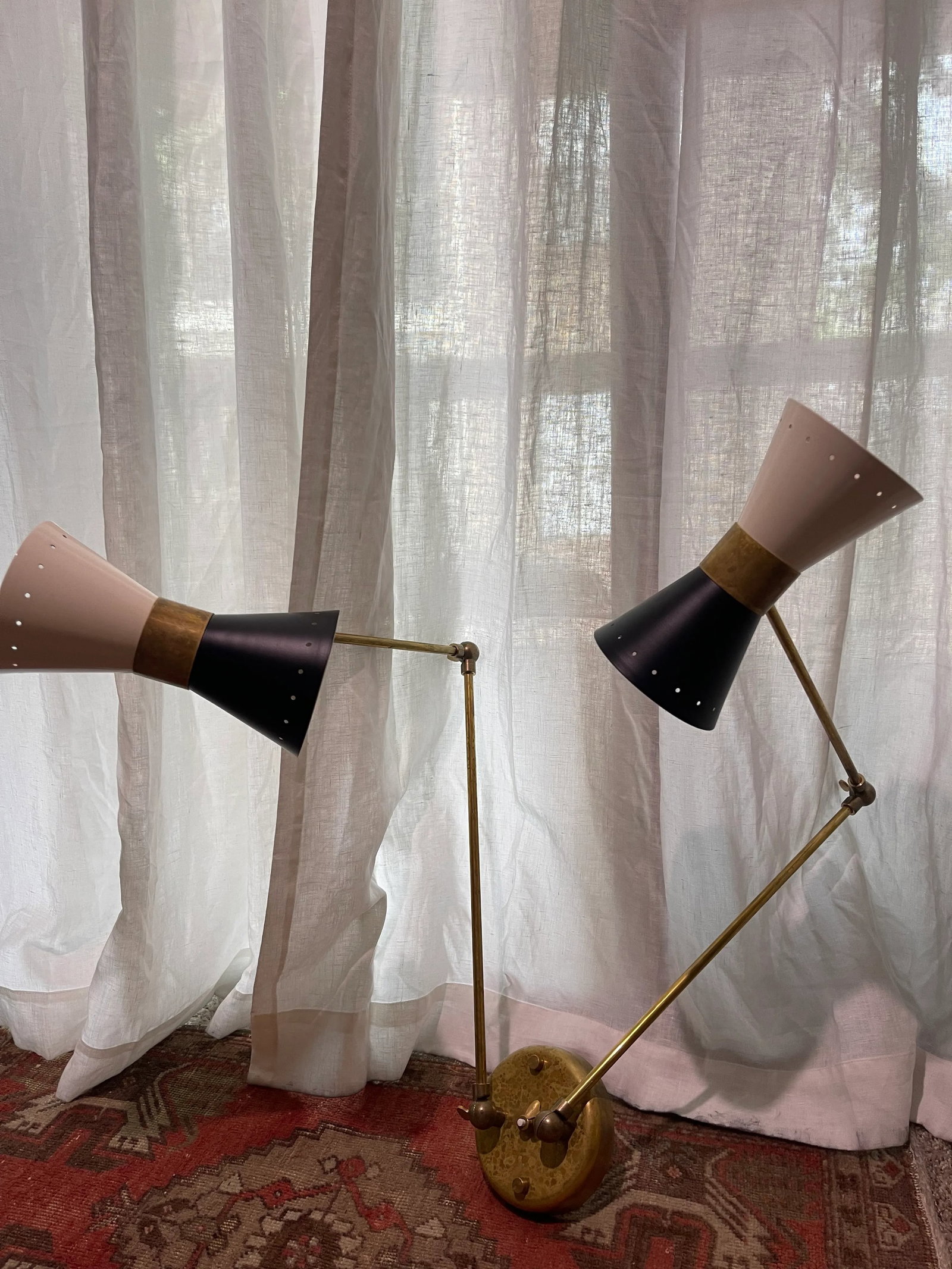 Double Arm Wall Sconce in the Style of Stilnovo - 2