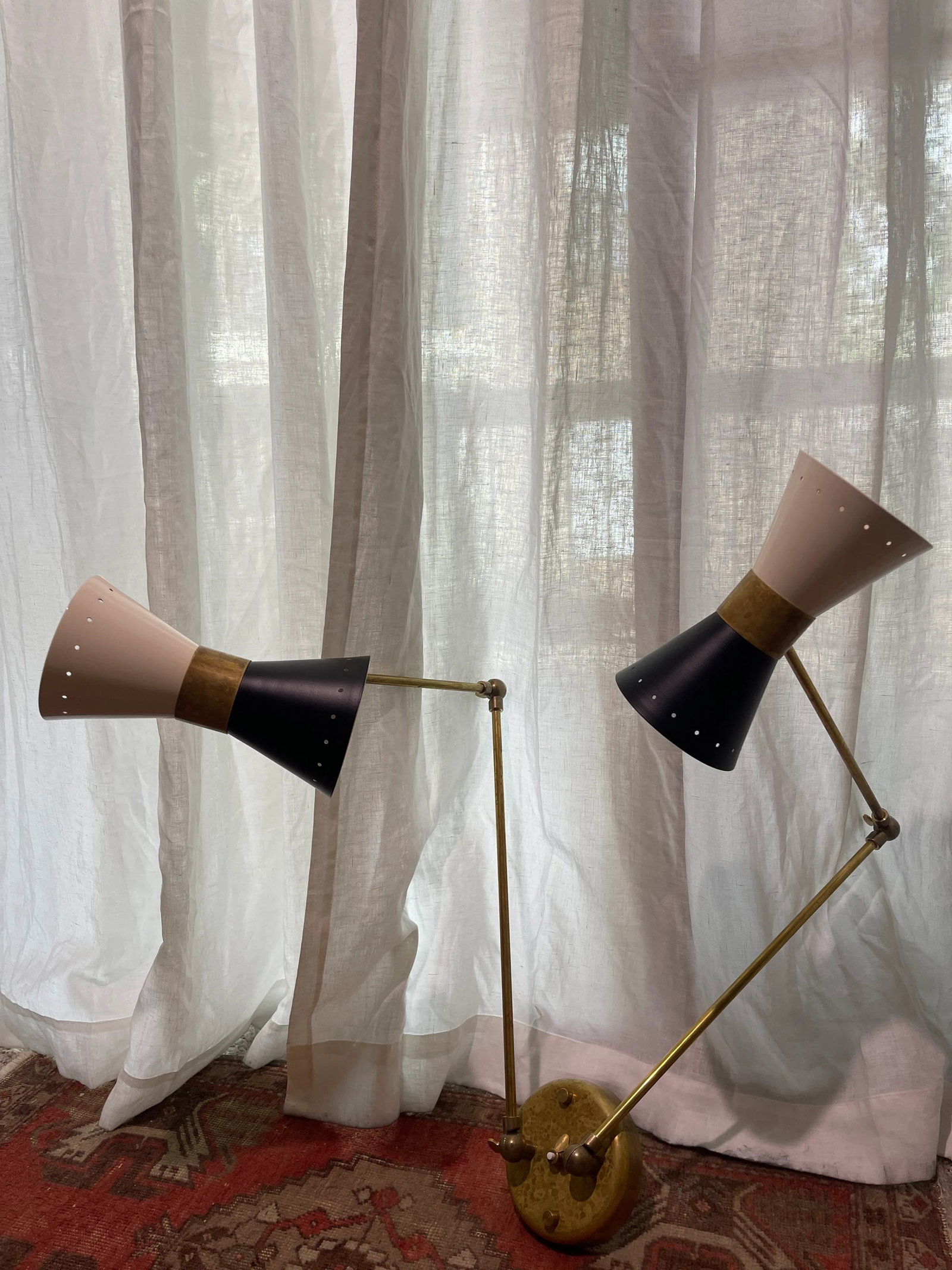 Double Arm Wall Sconce in the Style of Stilnovo - 3