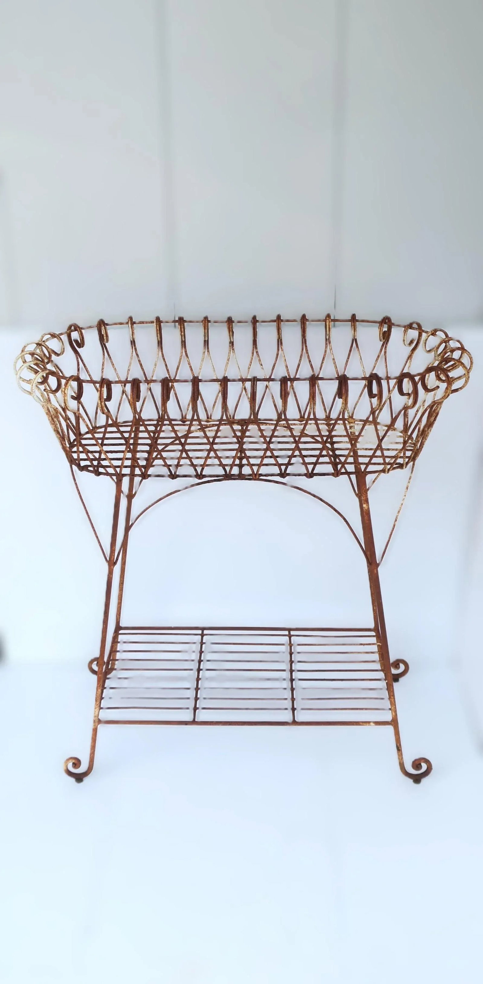 French Iron Plant Flowerpot Holder Stand Jardiniere - 2