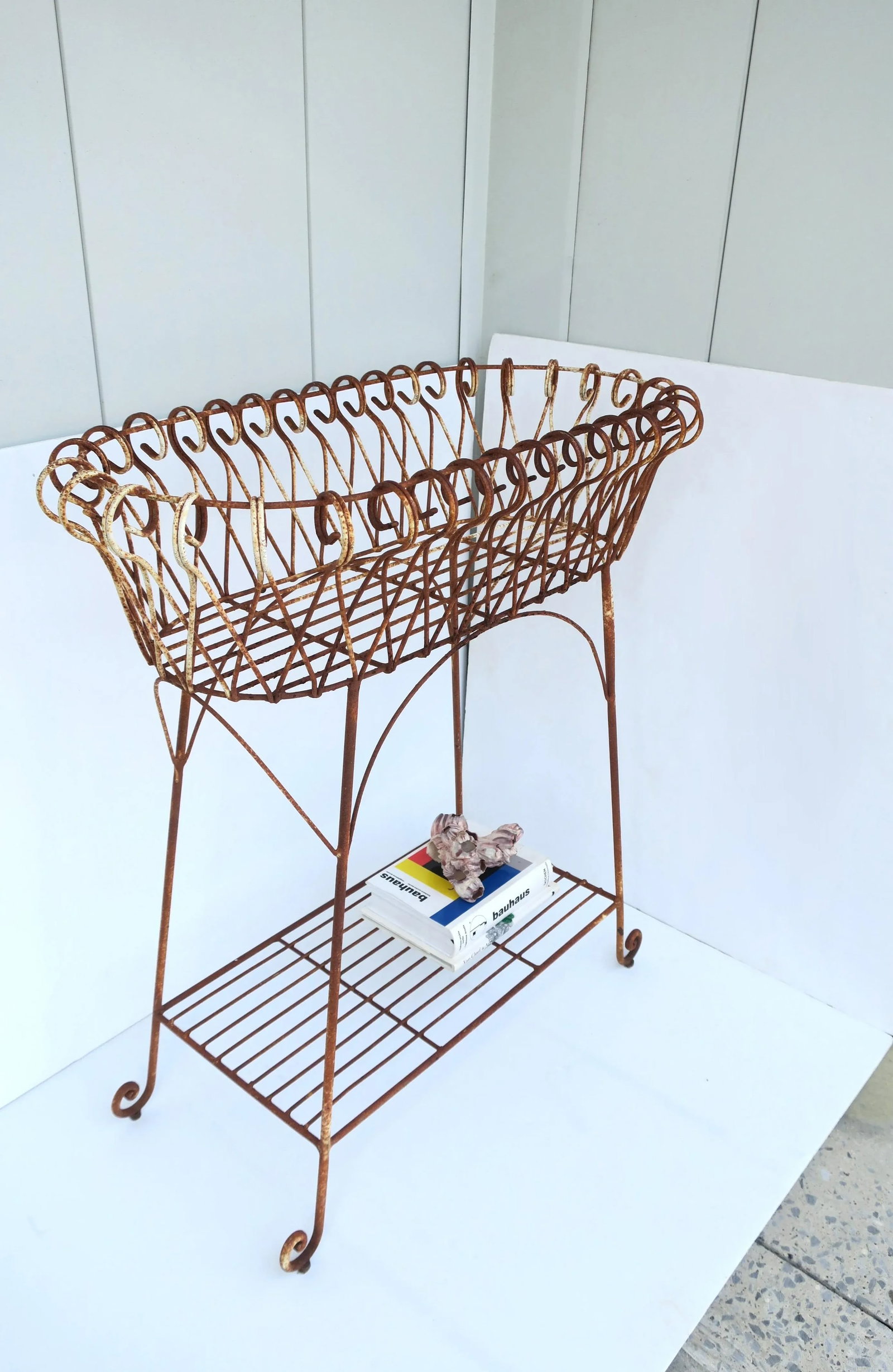 French Iron Plant Flowerpot Holder Stand Jardiniere - 7