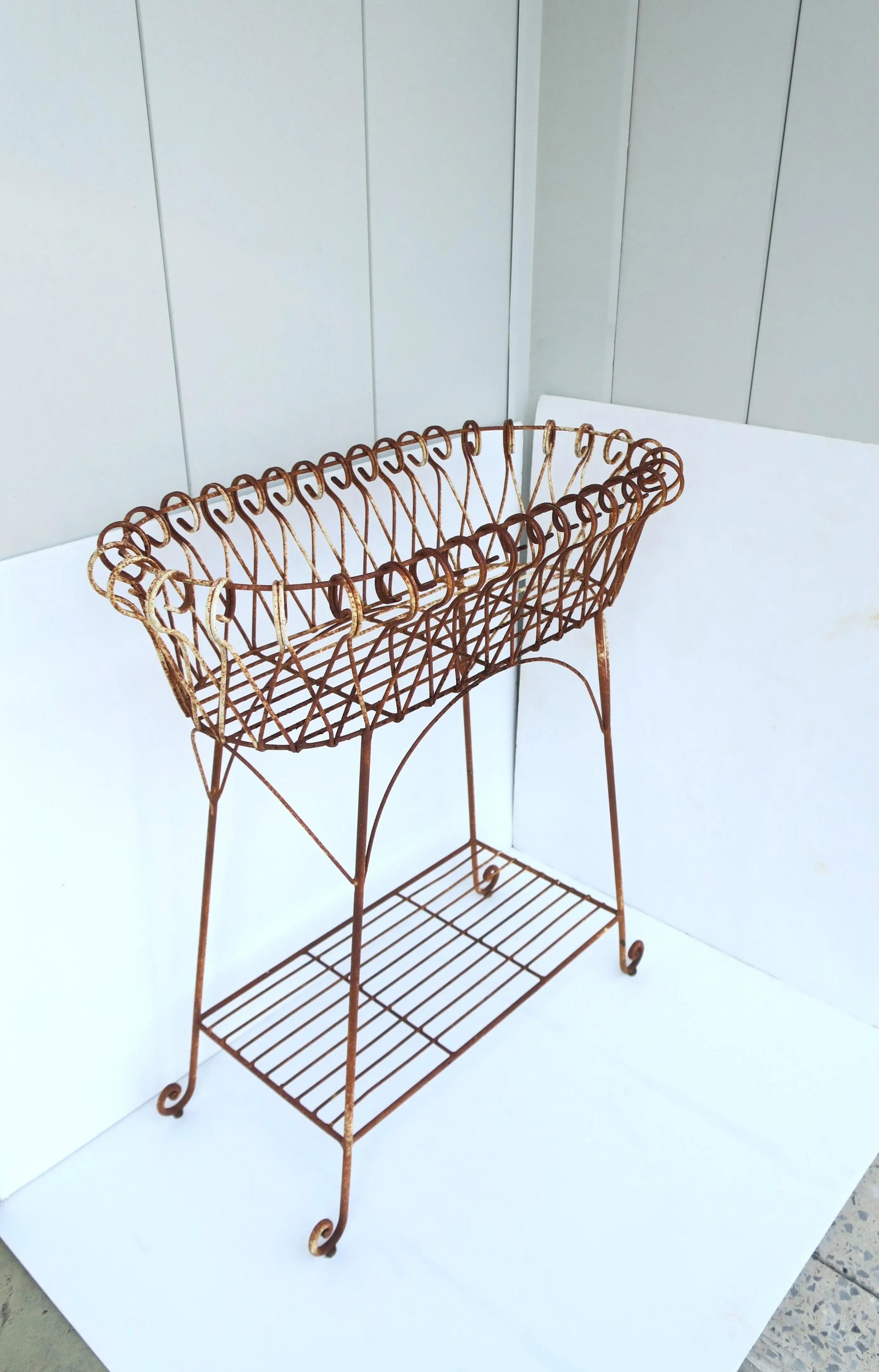 French Iron Plant Flowerpot Holder Stand Jardiniere - 8