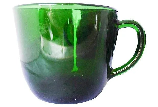Midcentury Green Punch Cups - Set of 9 - 4