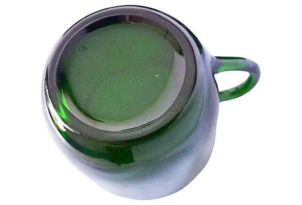 Midcentury Green Punch Cups - Set of 9 - 5
