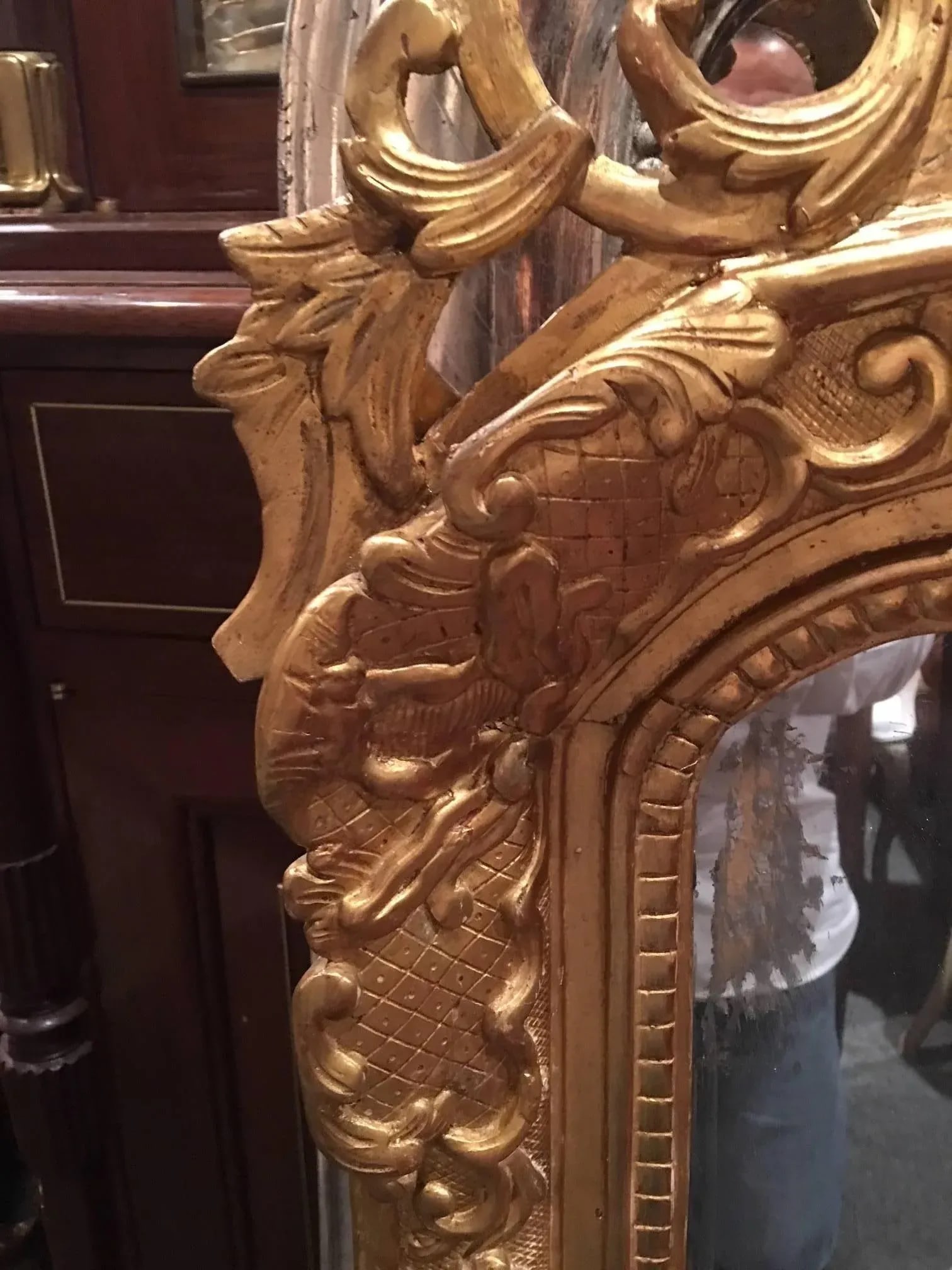 Louis XV Style Giltwood Overmantel Mirror, Early 19th Century - 5