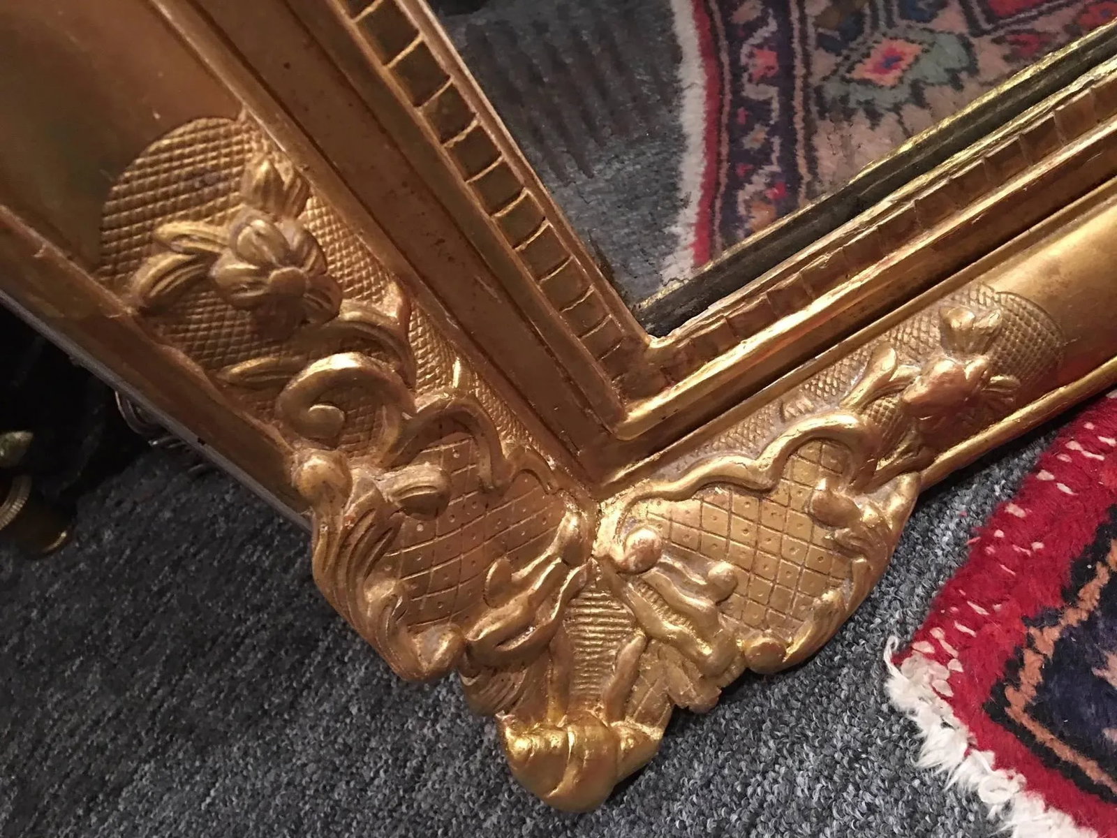 Louis XV Style Giltwood Overmantel Mirror, Early 19th Century - 7