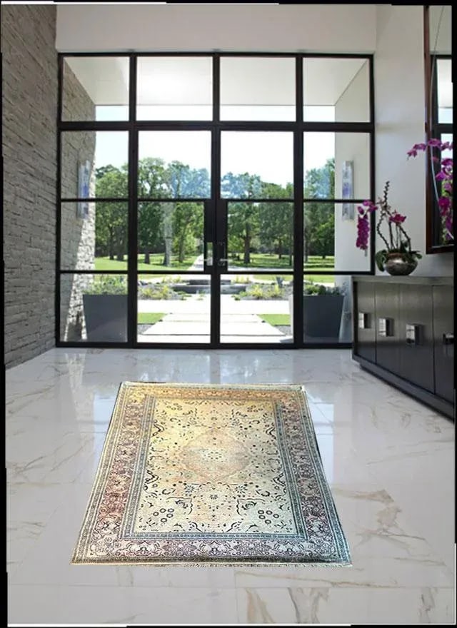 1980s Vintage Silk Chinese Contemporary Area Rug- 6' * 9' - 2