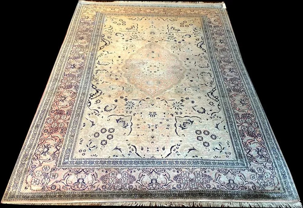 1980s Vintage Silk Chinese Contemporary Area Rug- 6' * 9' - 3