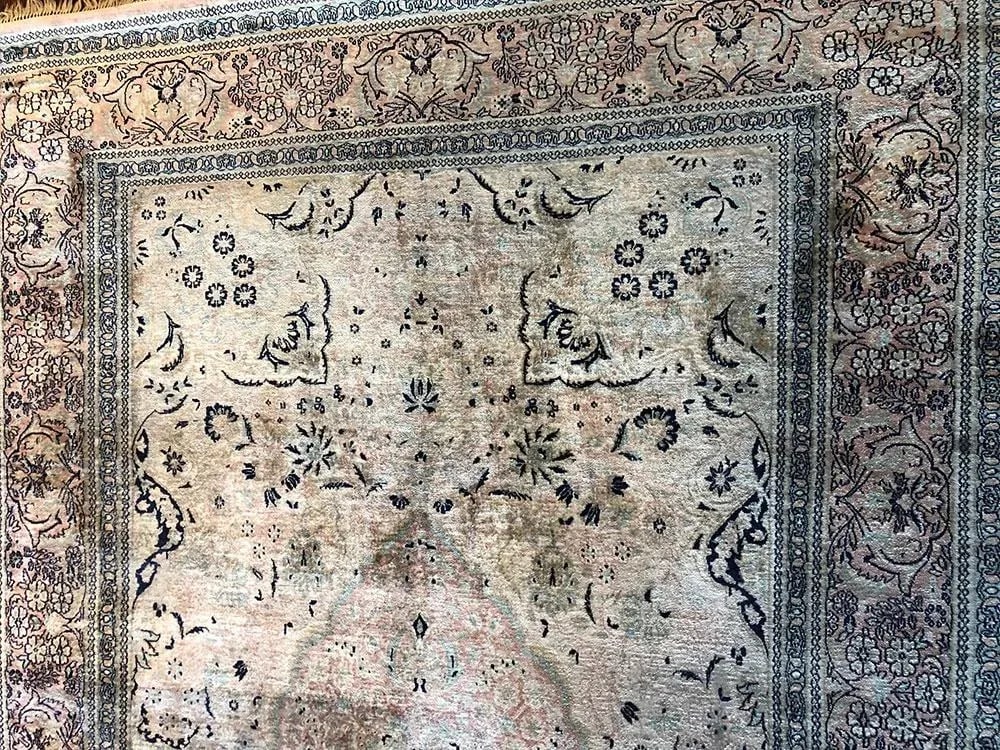 1980s Vintage Silk Chinese Contemporary Area Rug- 6' * 9' - 8