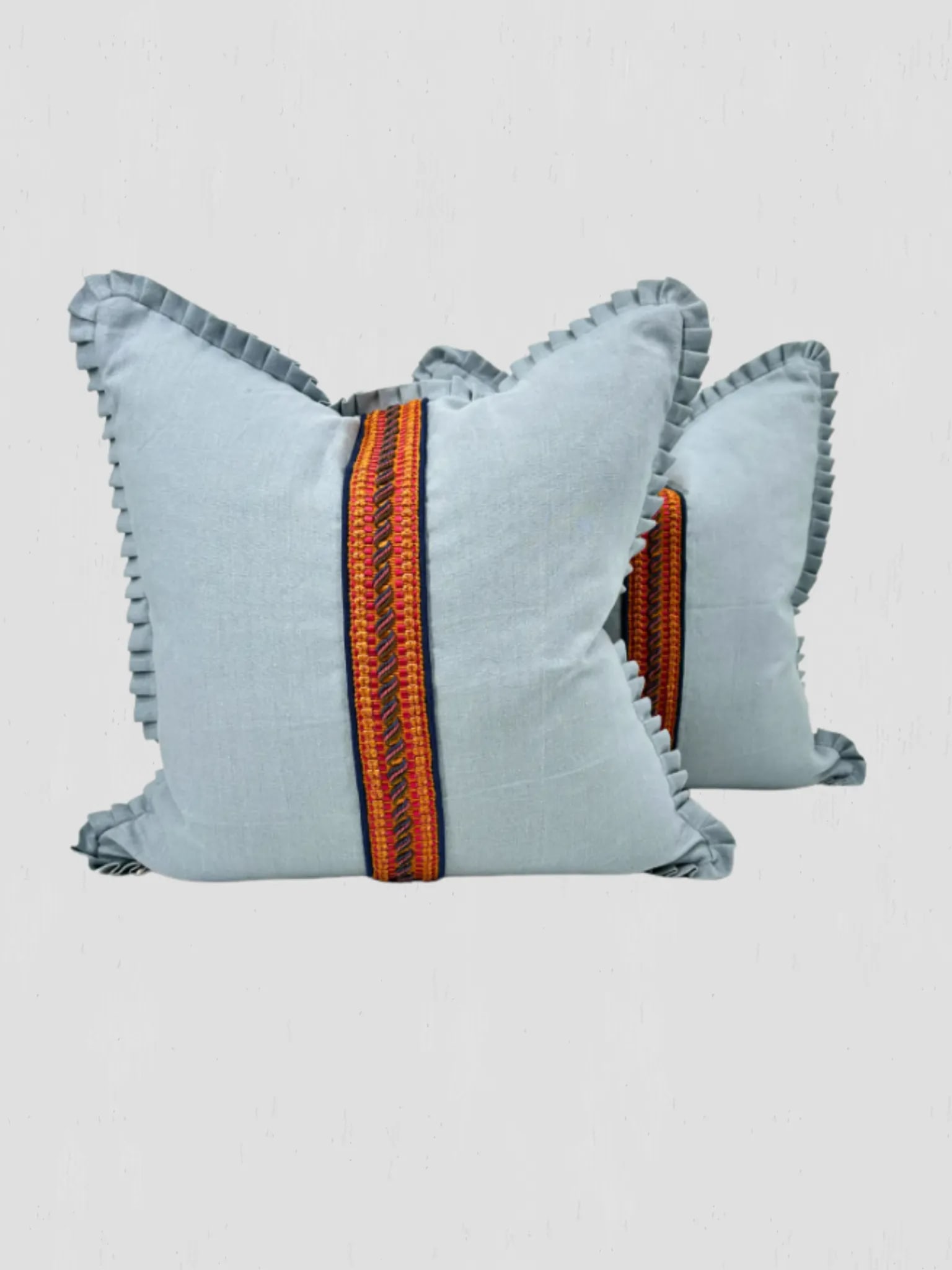 Schumacher Zanzibar Custom Made Pillows- a Pair - 3