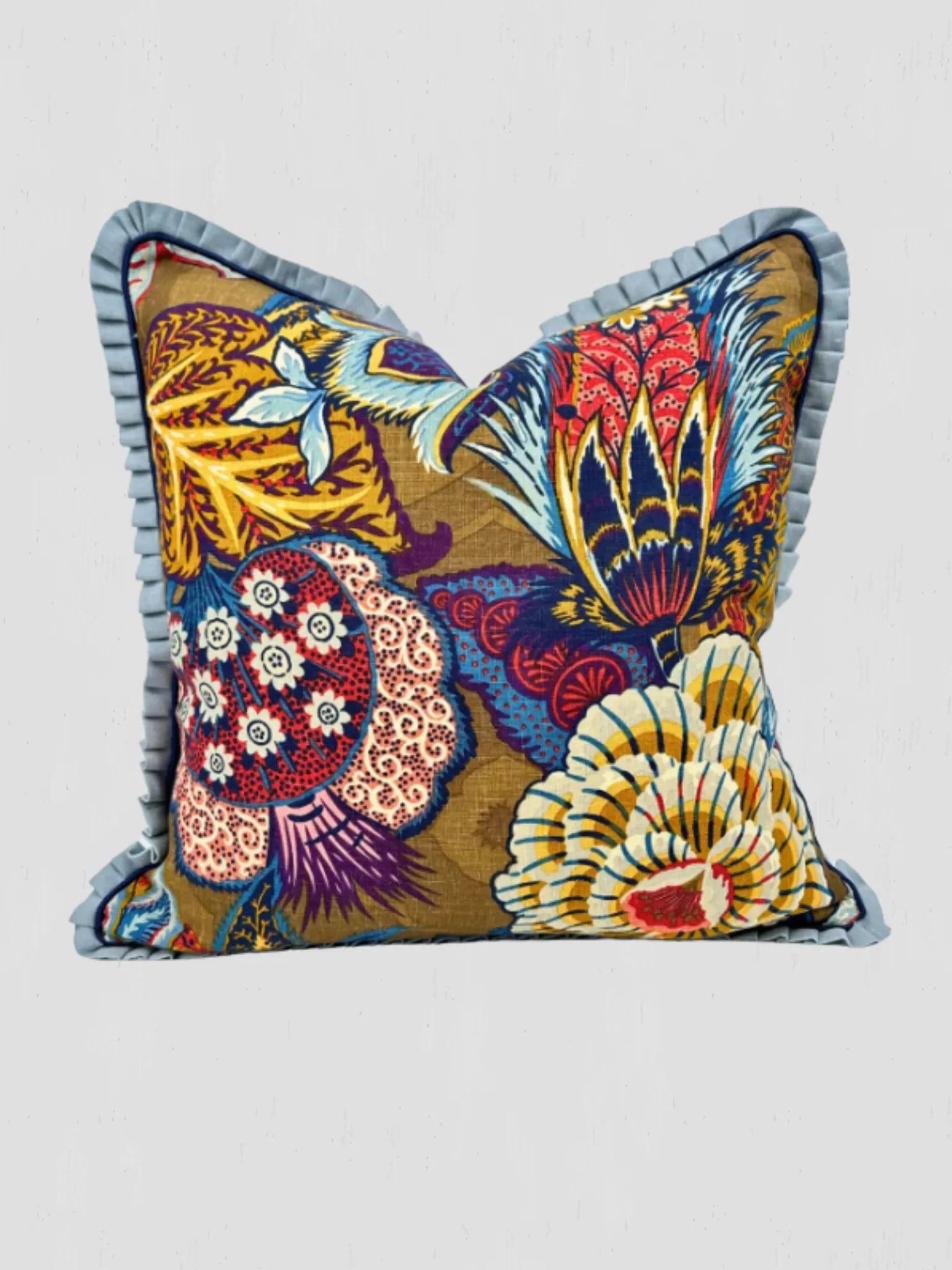Schumacher Zanzibar Custom Made Pillows- a Pair - 4