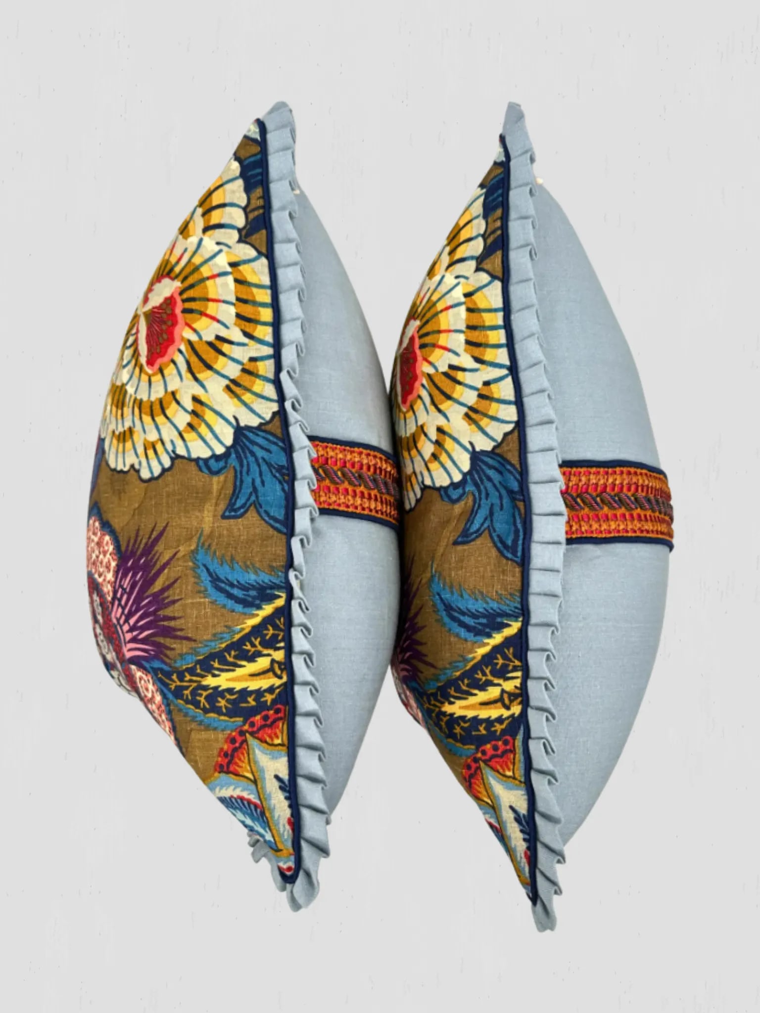Schumacher Zanzibar Custom Made Pillows- a Pair - 9
