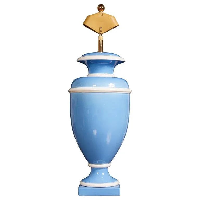 Vintage Italian Ceramic Lamp in Yellow and White - 8