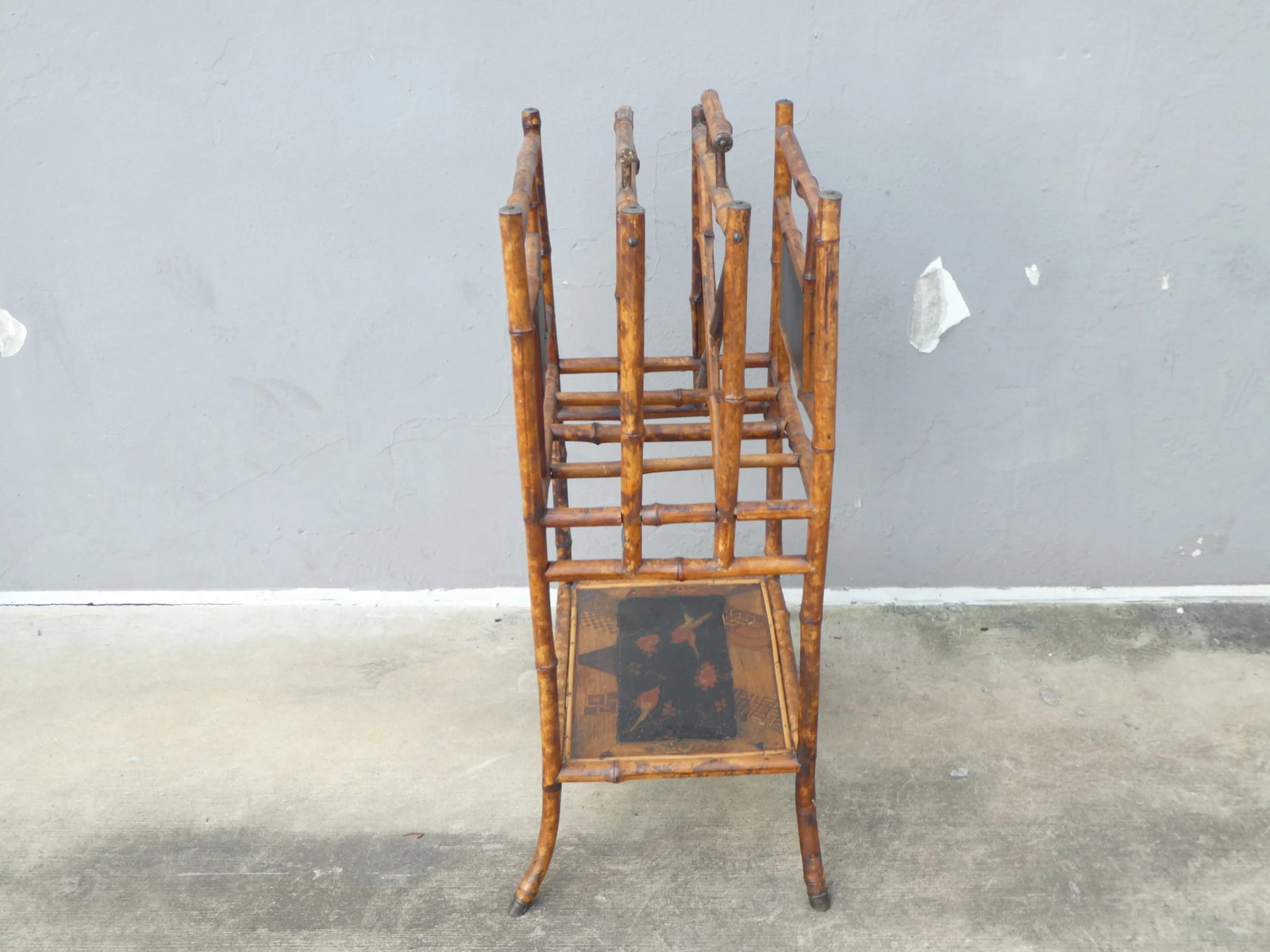 Late 19th Century Victorian Japanned Bamboo Magazine Rack - 6