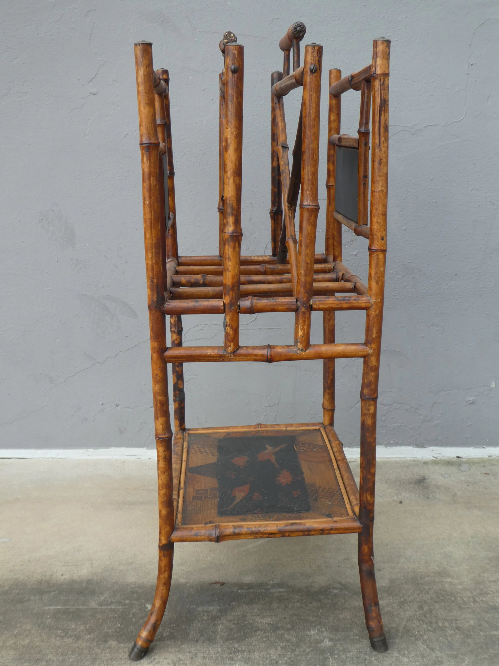 Late 19th Century Victorian Japanned Bamboo Magazine Rack - 7