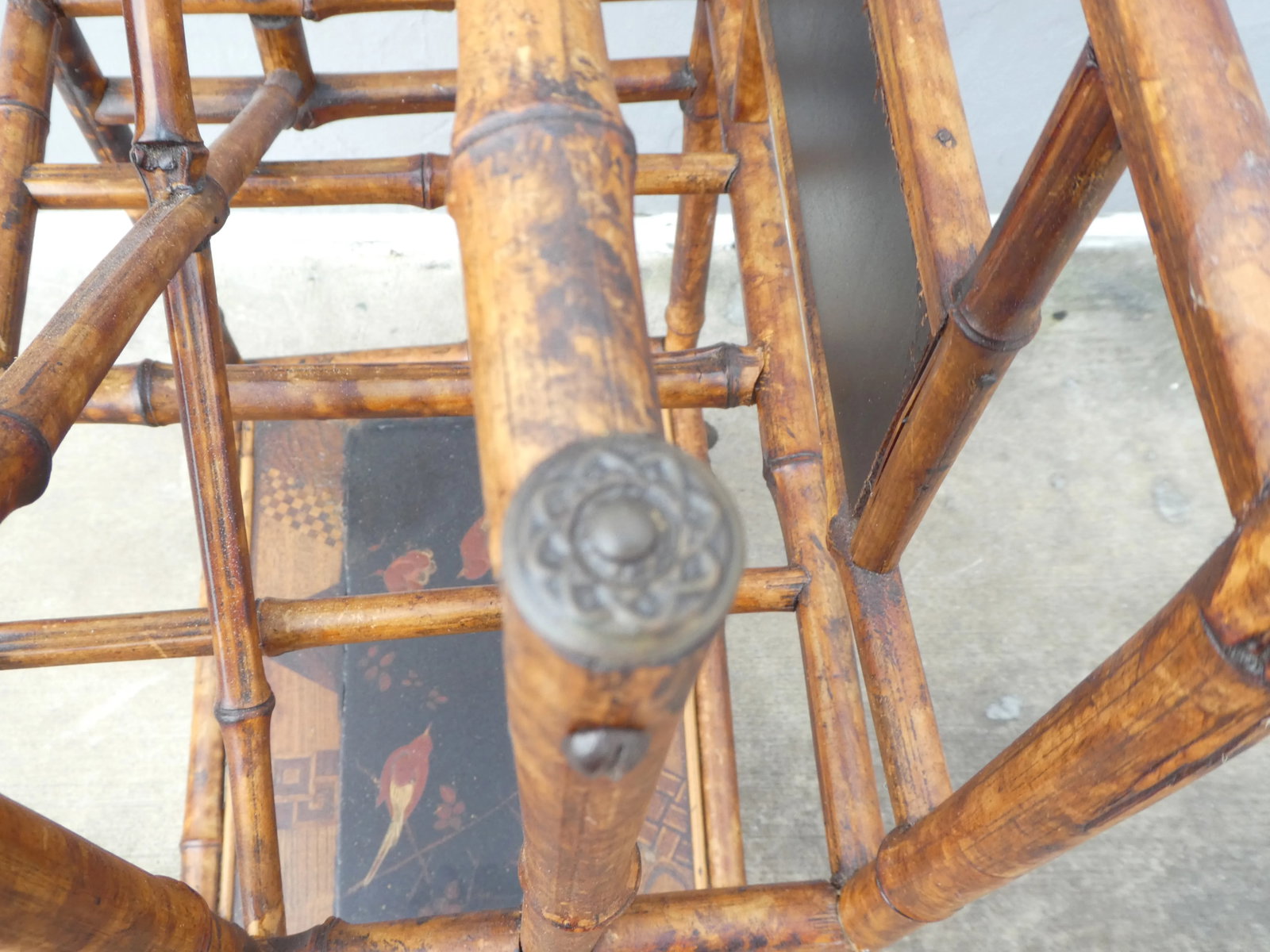 Late 19th Century Victorian Japanned Bamboo Magazine Rack - 8
