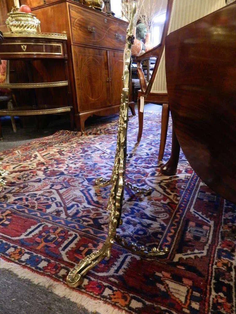 19th Century French Brass Fire Screen in the Rococo Style - 5