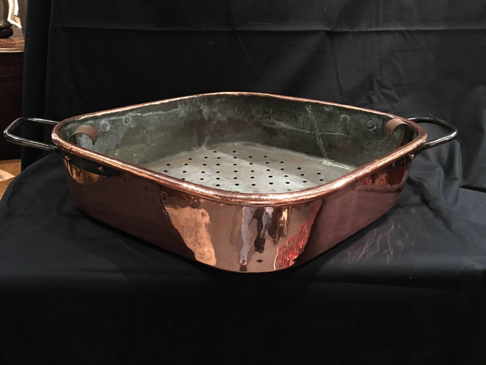 French Polished Copper Fish Kettle or Planter With Iron Handles, 19th Century - 2