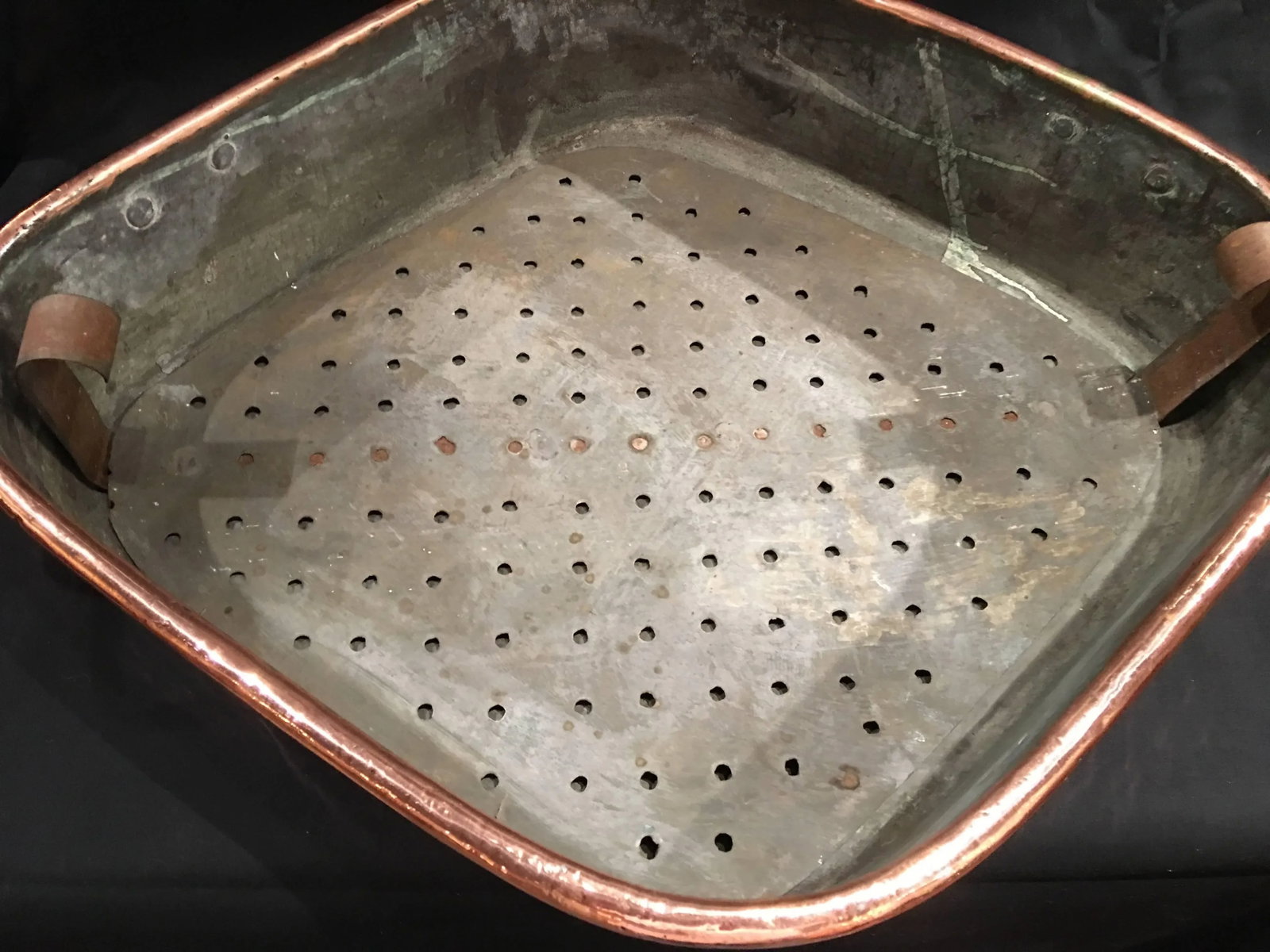French Polished Copper Fish Kettle or Planter With Iron Handles, 19th Century - 3