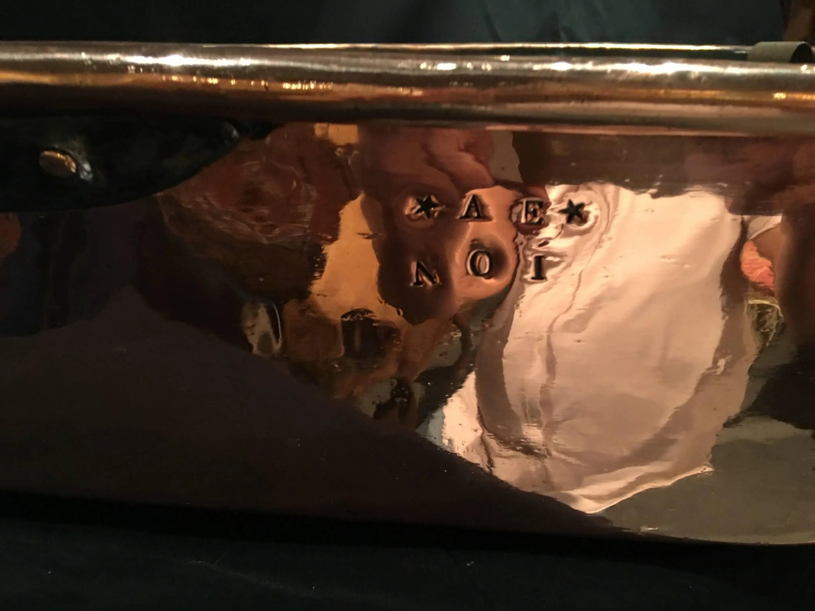 French Polished Copper Fish Kettle or Planter With Iron Handles, 19th Century - 5