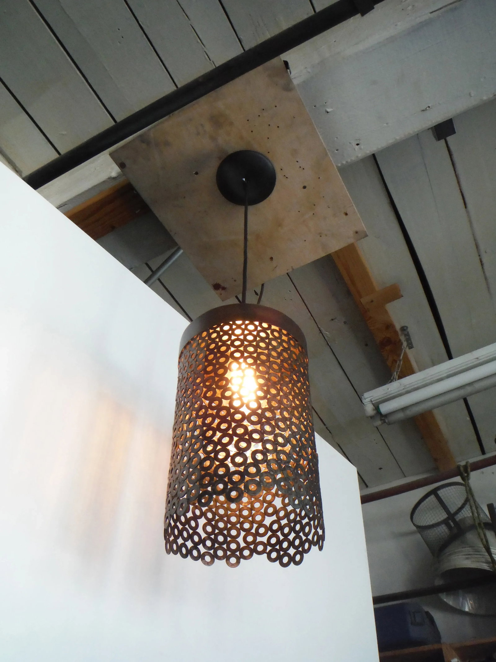 Waterfall Steel & Bronze Pendant Light - 2