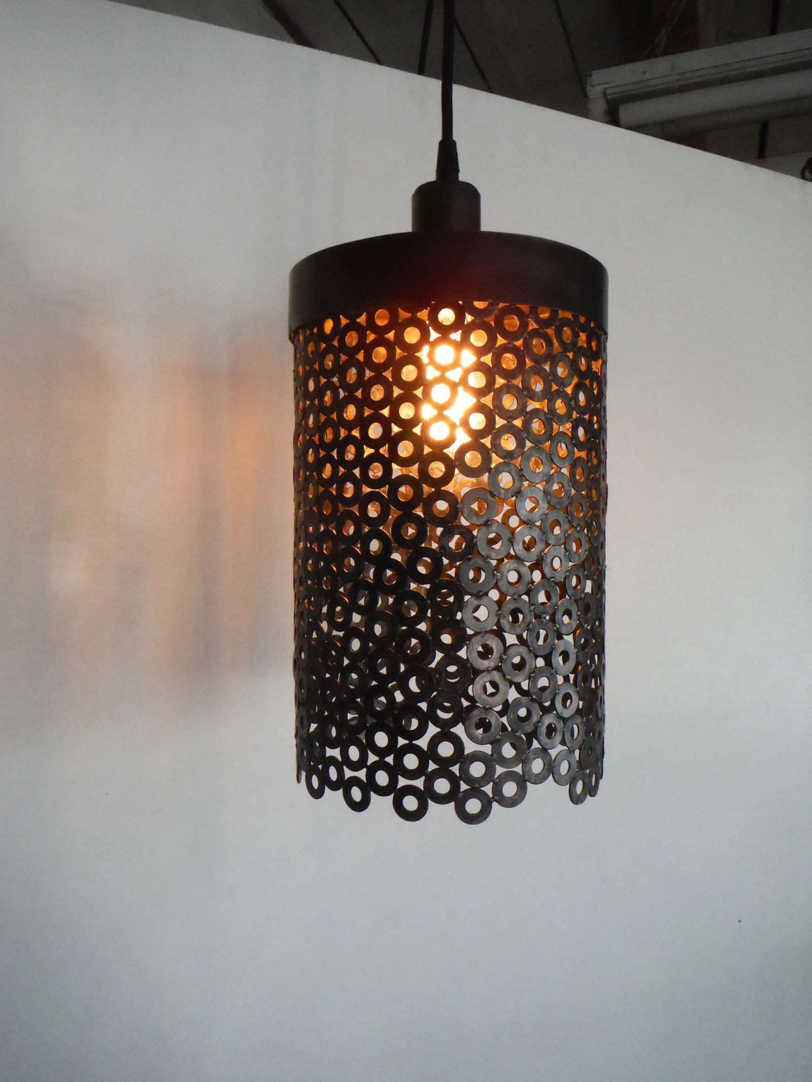 Waterfall Steel & Bronze Pendant Light - 3