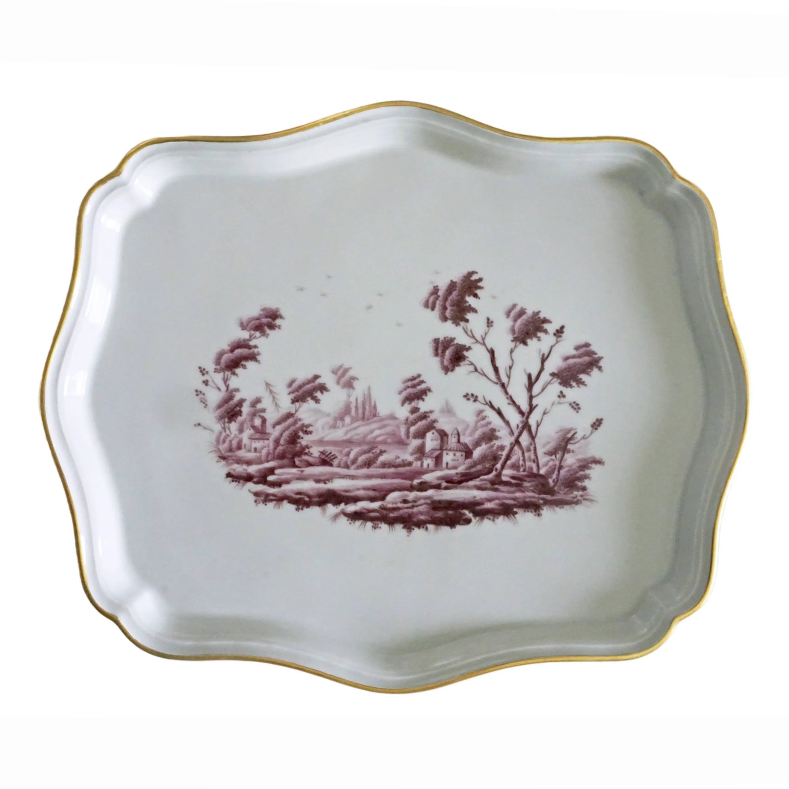 Late 20th Century Ginori Tete-a-Tete Coffee Demitasse Set With Tray Porcelain Italy Doccia Paesaggi - 2