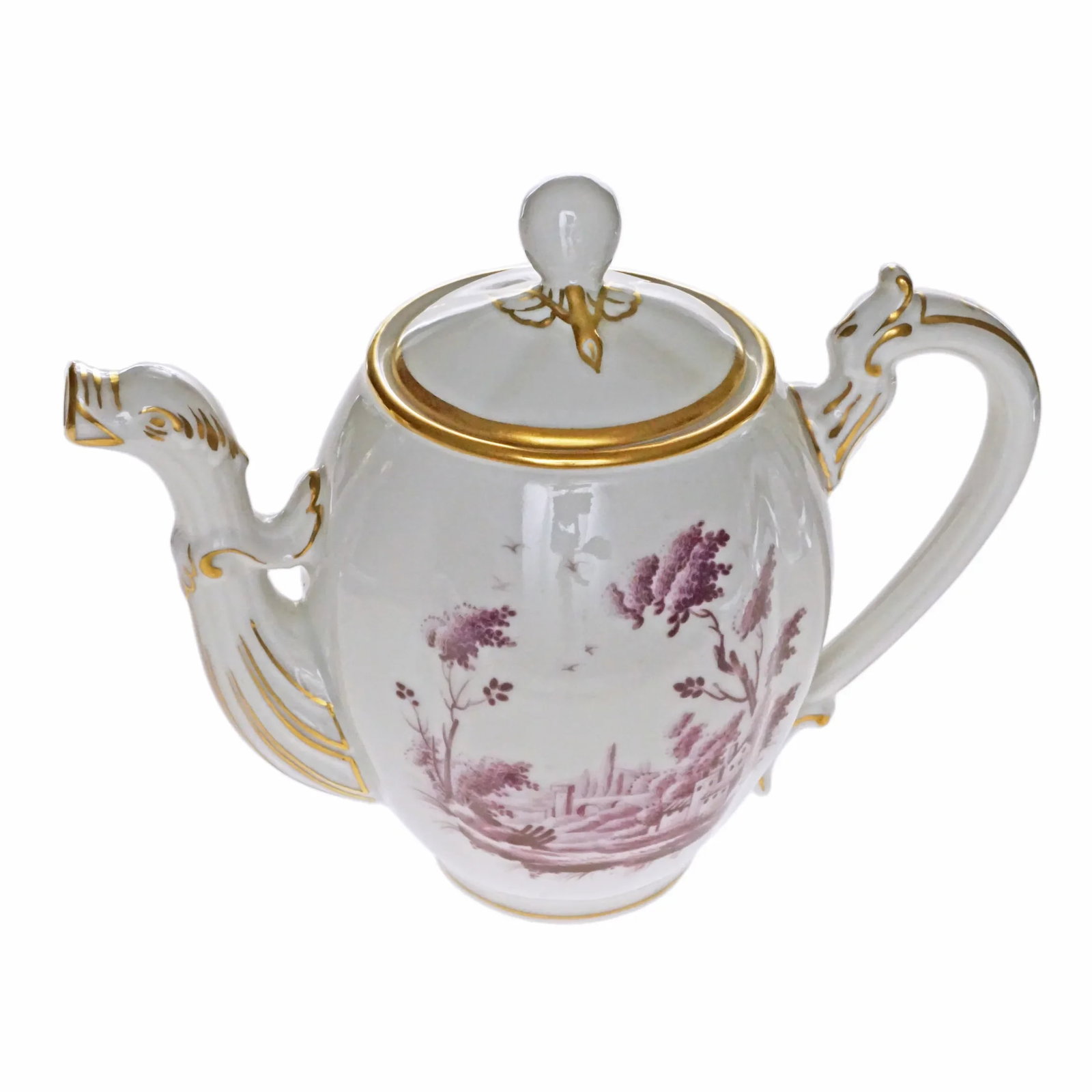 Late 20th Century Ginori Tete-a-Tete Coffee Demitasse Set With Tray Porcelain Italy Doccia Paesaggi - 3
